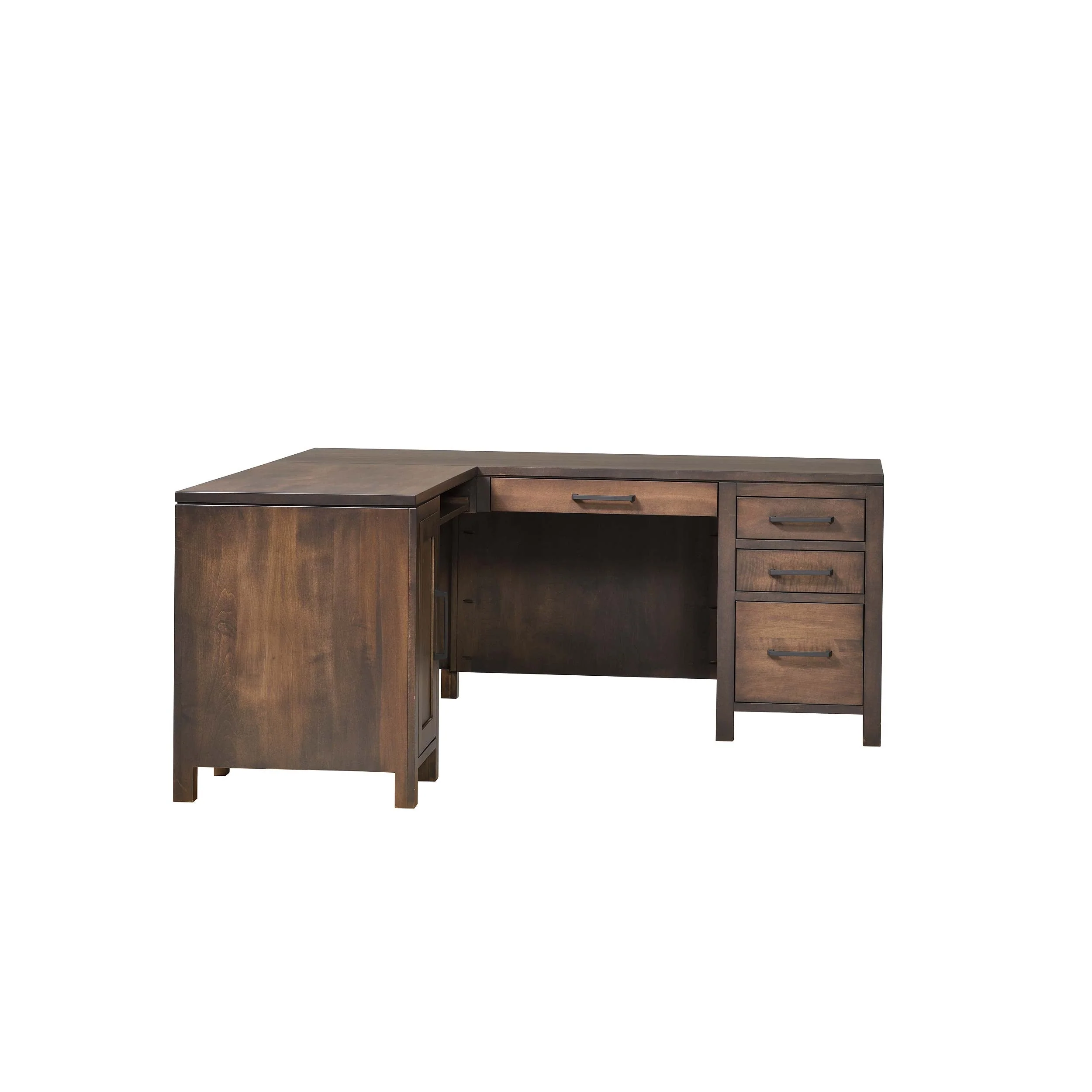 QW Amish Leon L Shape Desk w/ Optional Hutch - Image 37