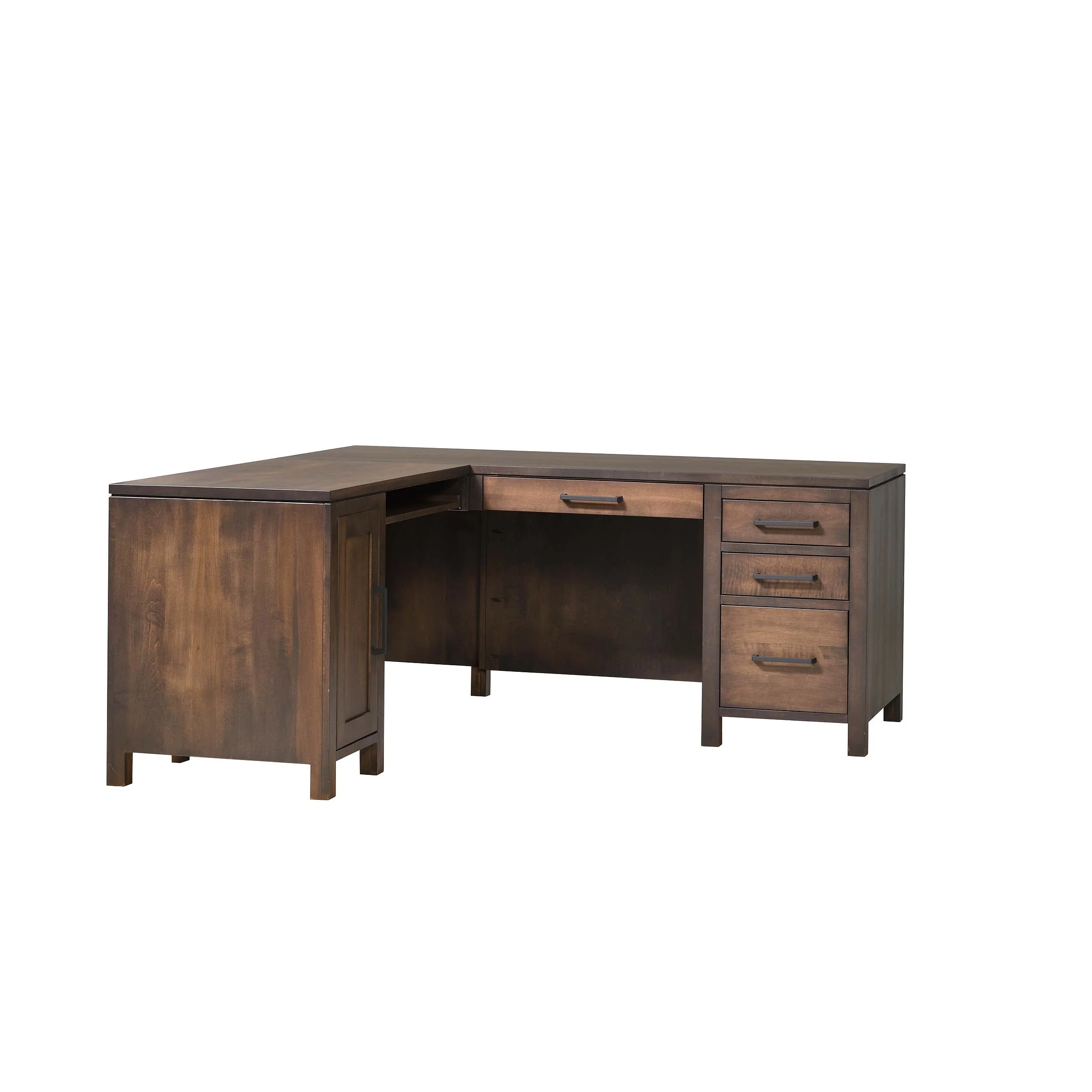 QW Amish Leon L Shape Desk w/ Optional Hutch - Image 38