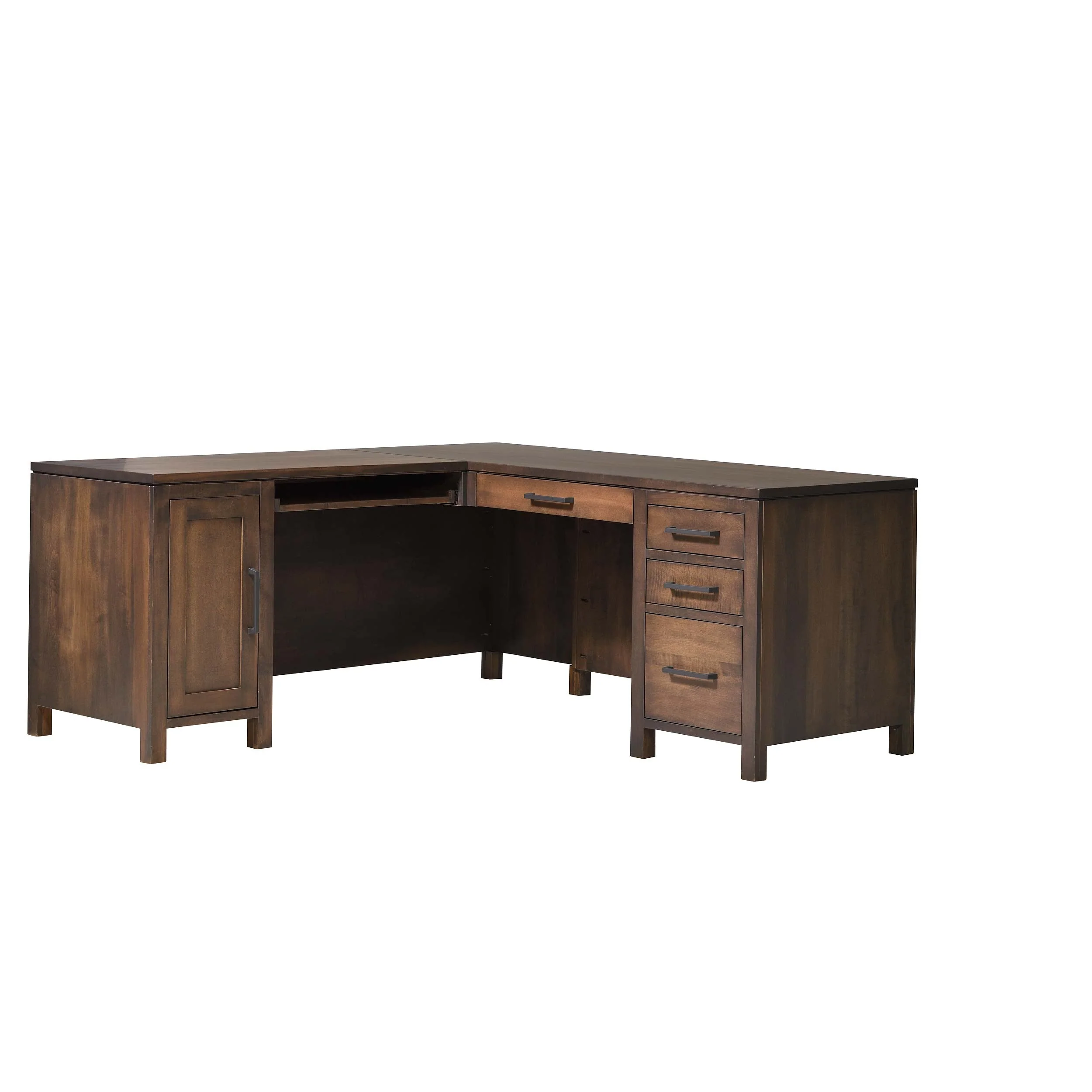 QW Amish Leon L Shape Desk w/ Optional Hutch - Image 41