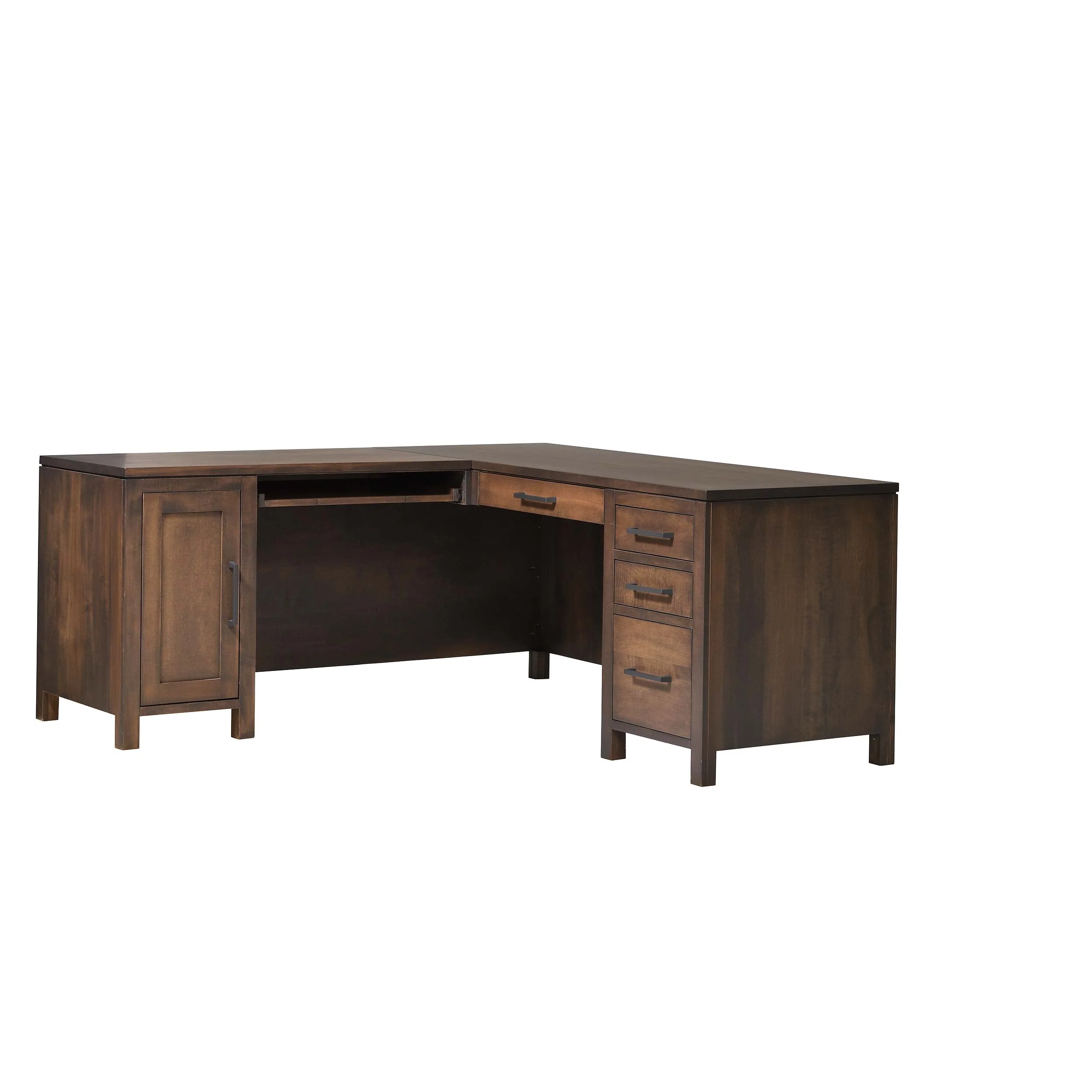 QW Amish Leon L Shape Desk w/ Optional Hutch - Image 6
