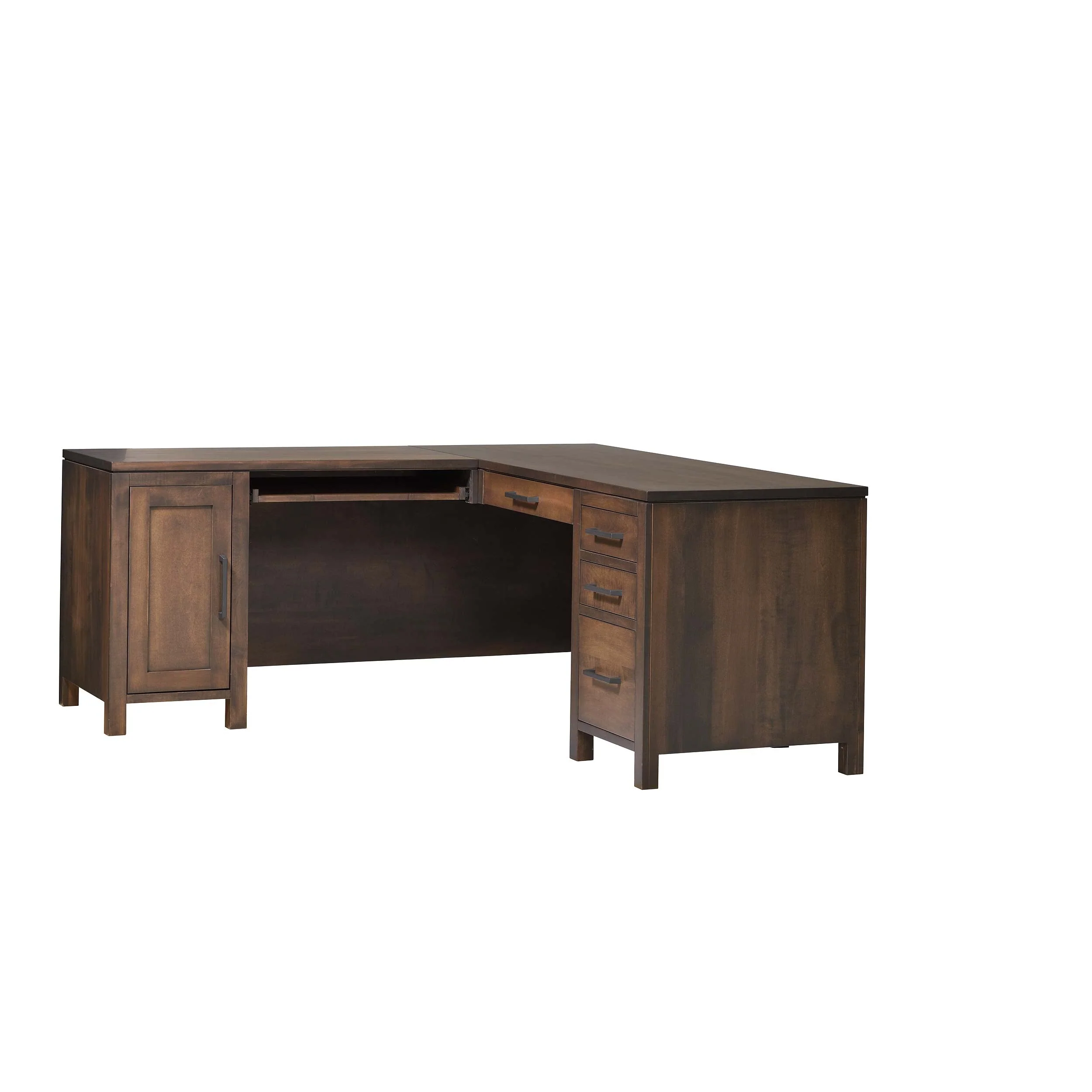 QW Amish Leon L Shape Desk w/ Optional Hutch - Image 7