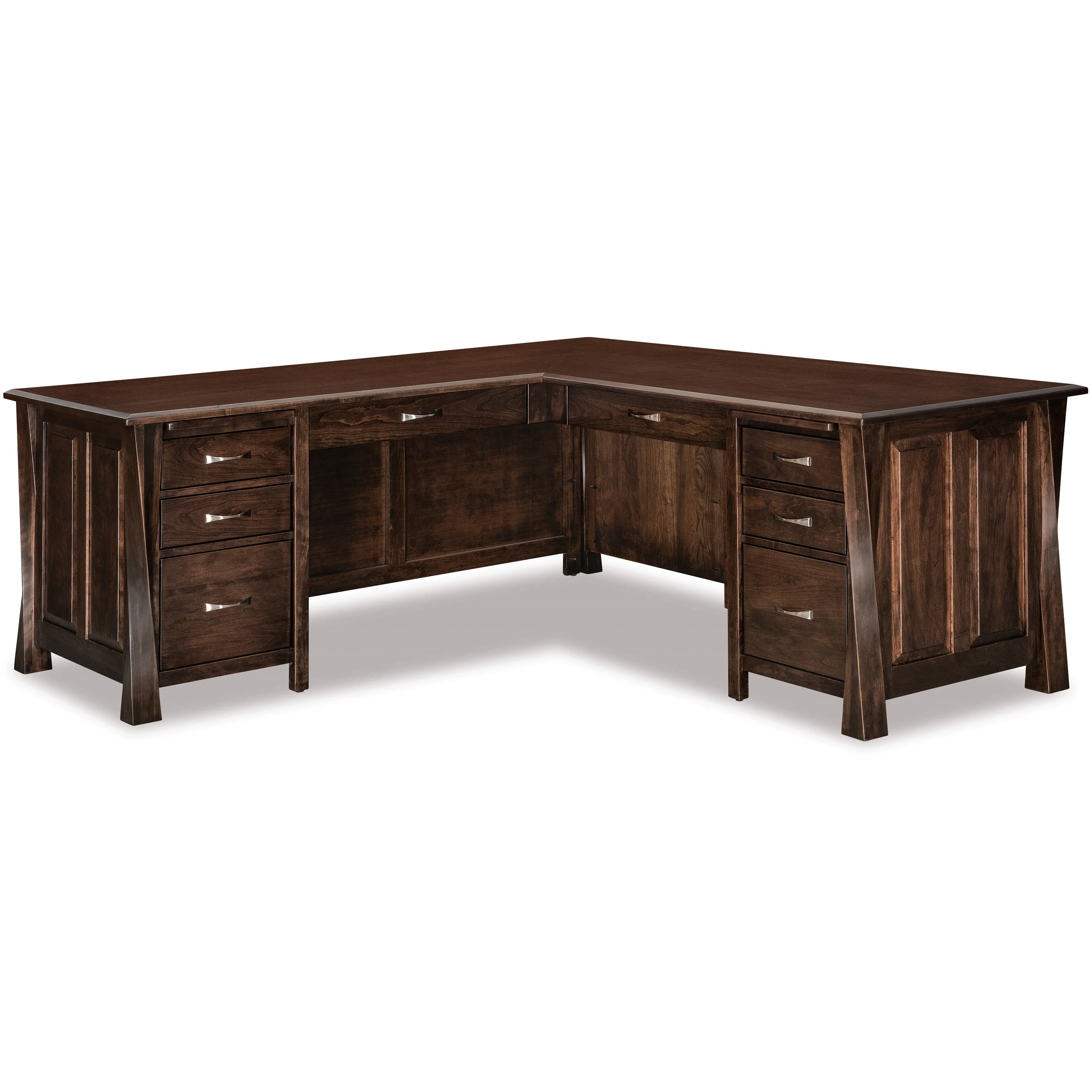 QW Amish Lexington Arc 'L' Desk w/ Optional Hutch - Image 3