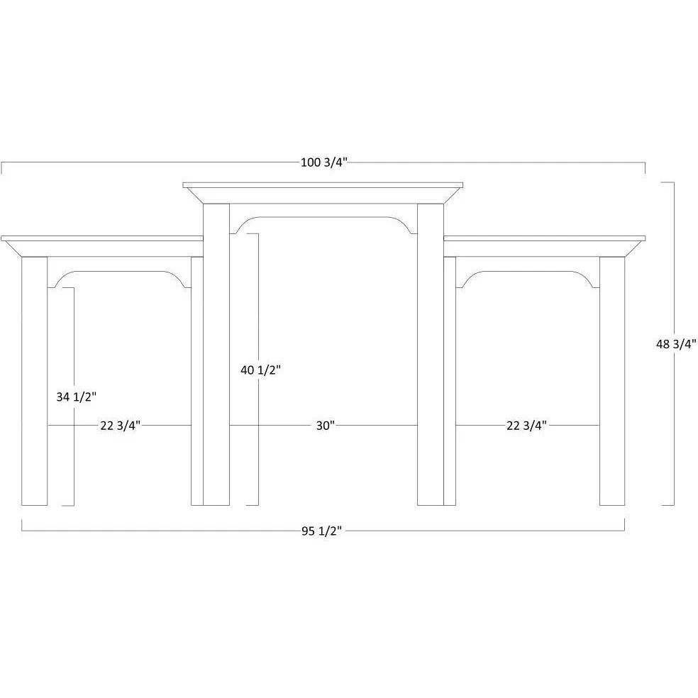 QW Amish Lexington Office Partner Desk & Three-Piece Hutch - Image 6