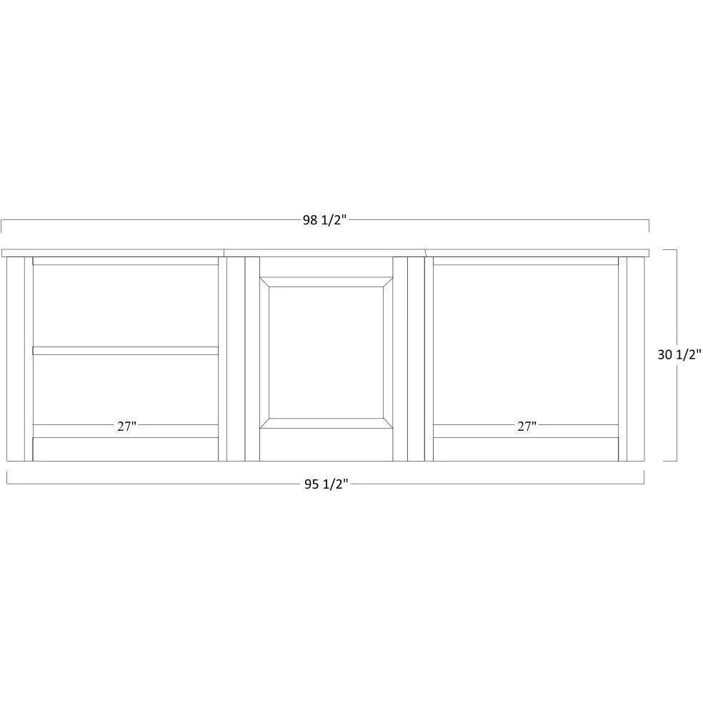 QW Amish Lexington Office Partner Desk & Three-Piece Hutch - Image 8
