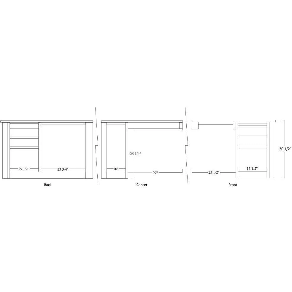 QW Amish Lexington Office U-Shape Desk & Hutch - Image 6