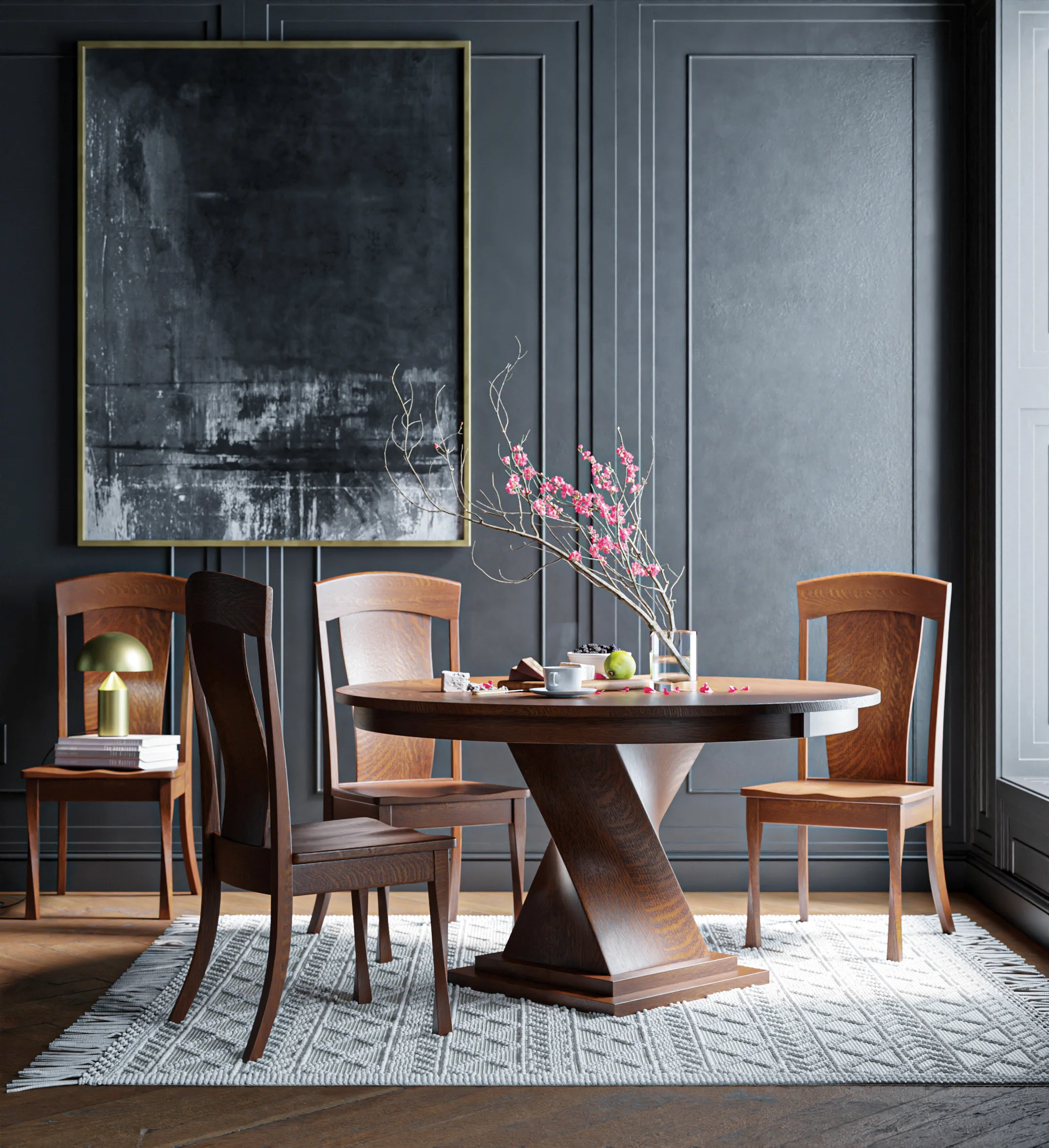 QW Amish Lexington Twist 5pc Dining Set - Image 2