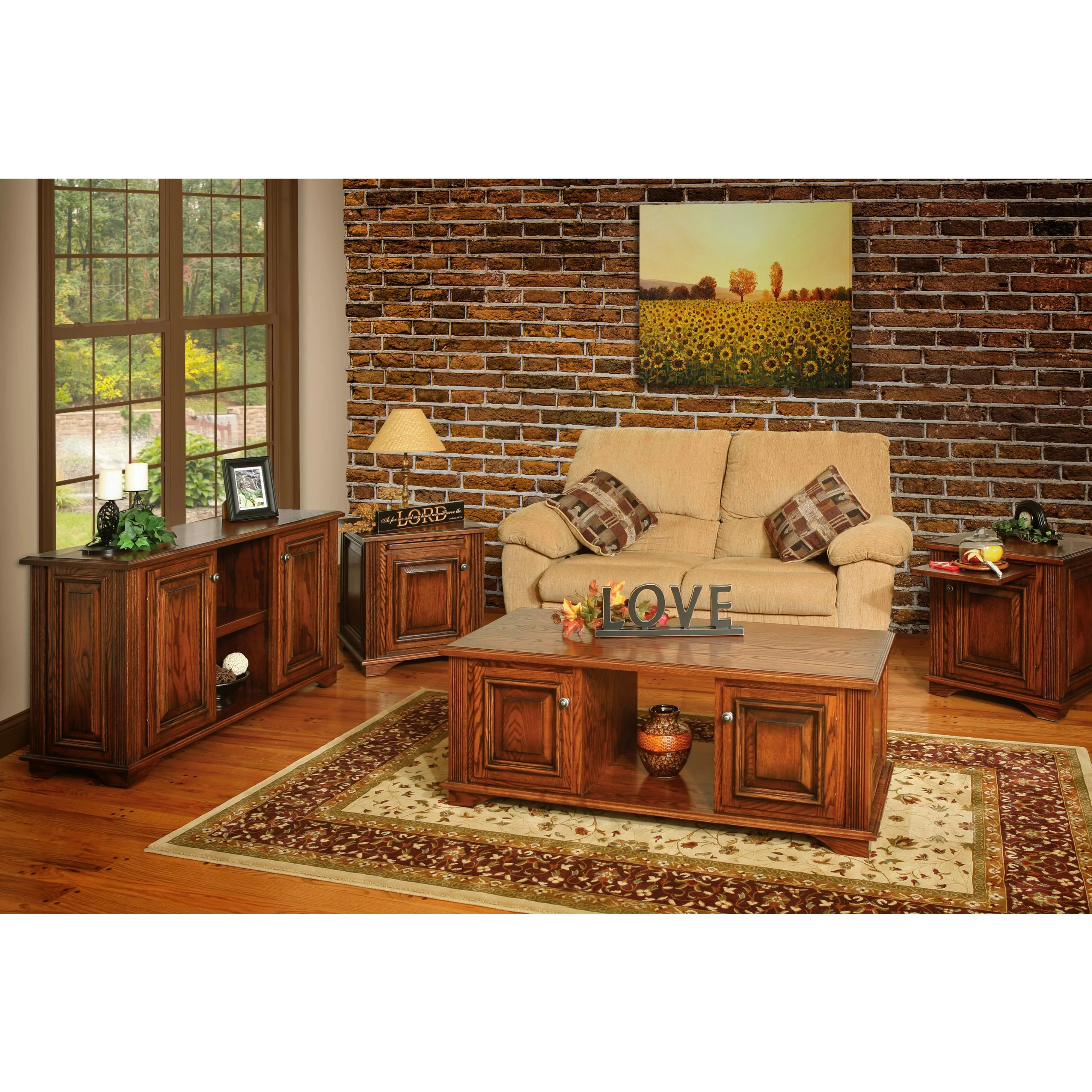 QW Amish Lincoln Entertainment End Table - Image 2