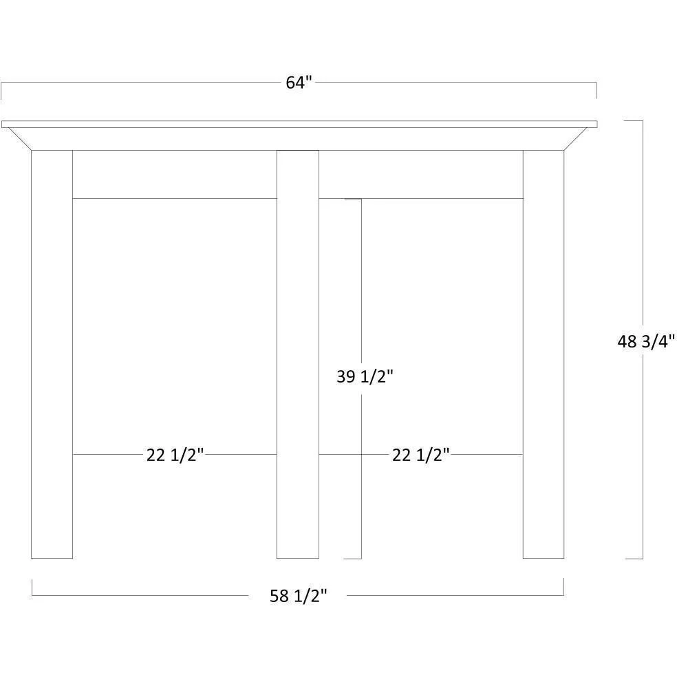 QW Amish Lincoln Office Double Door Base & Bookshelf Hutch - Image 5