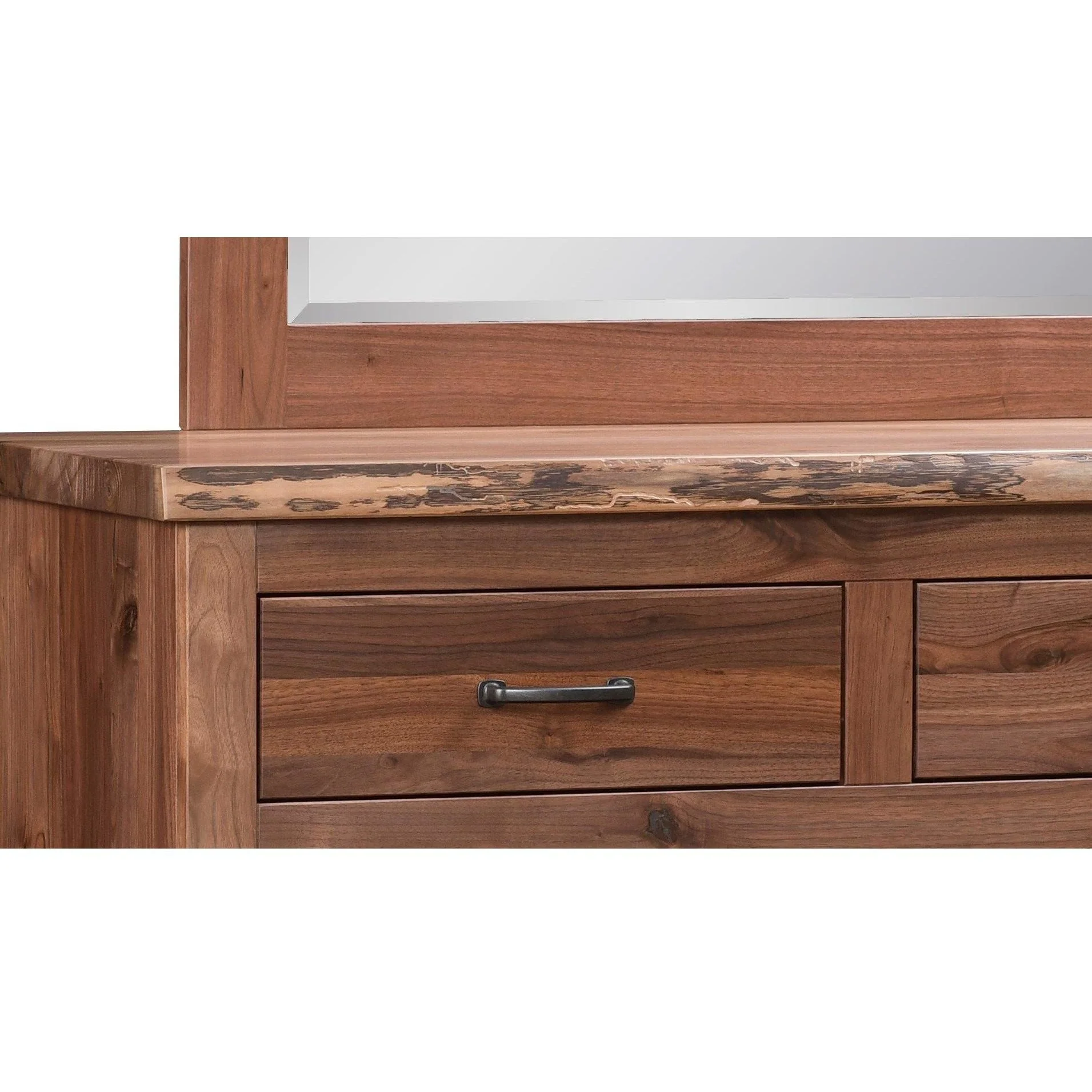 QW Amish Live Edge Dresser with Mirror Option - Image 3