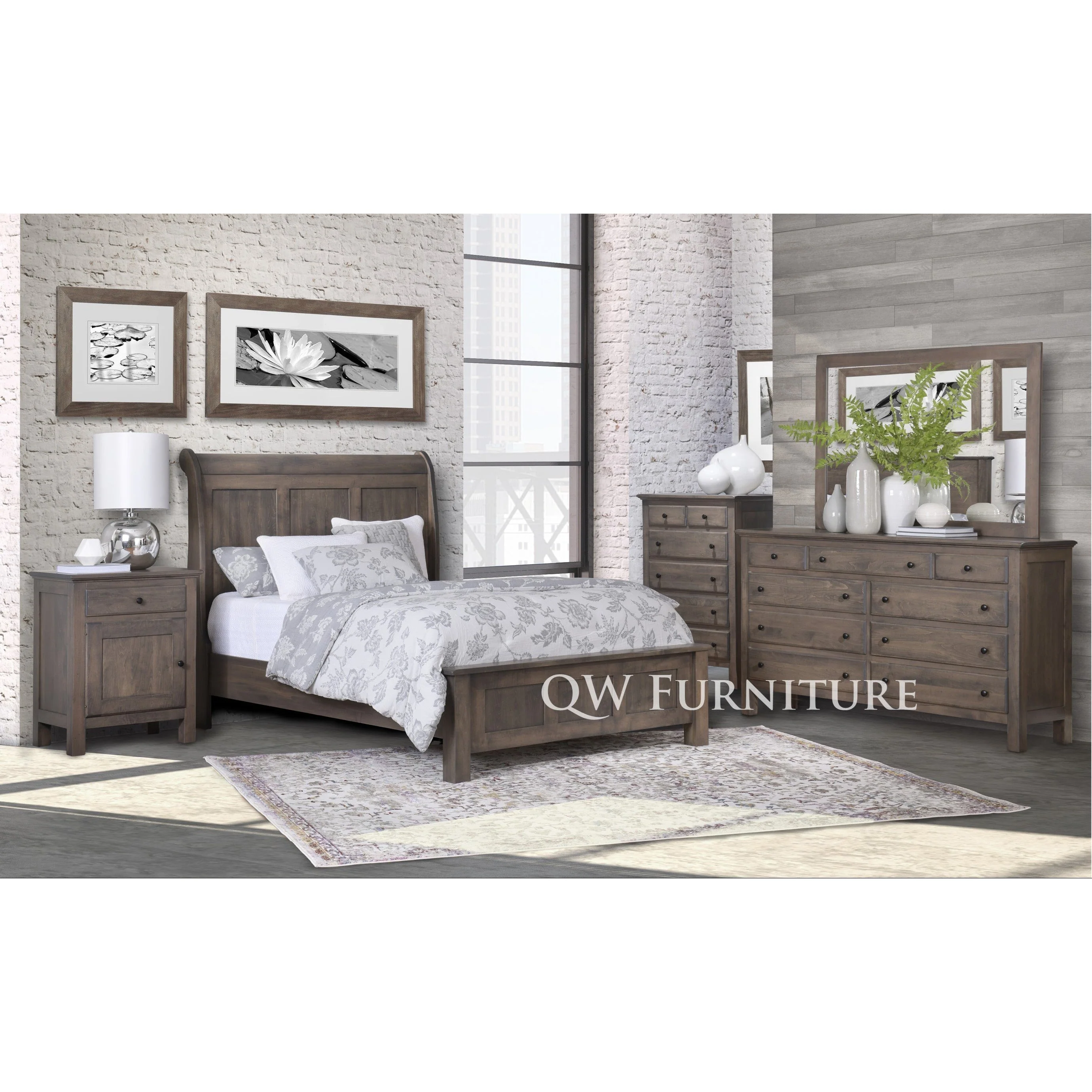 QW Amish Lodge 3 Drawer Nightstand - 24"W - Image 3
