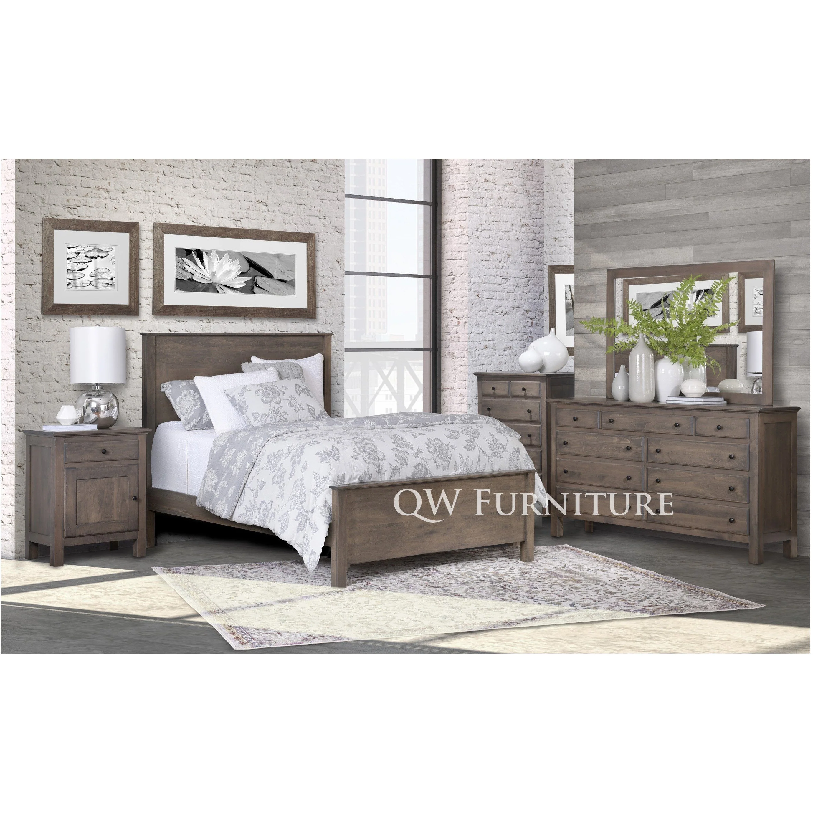 QW Amish Lodge Slab Bed - Image 3