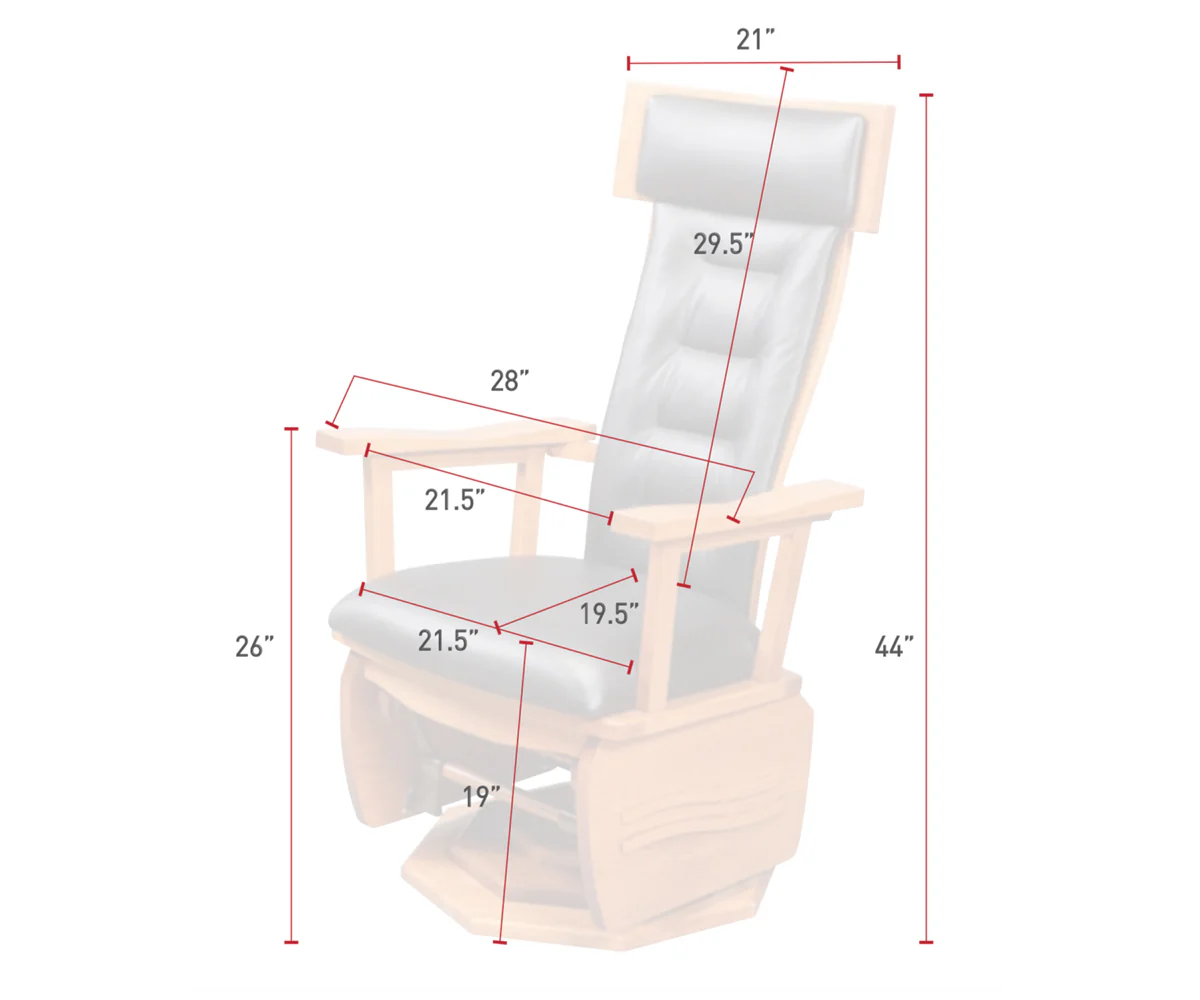 QW Amish London Swivel Glider - Image 6
