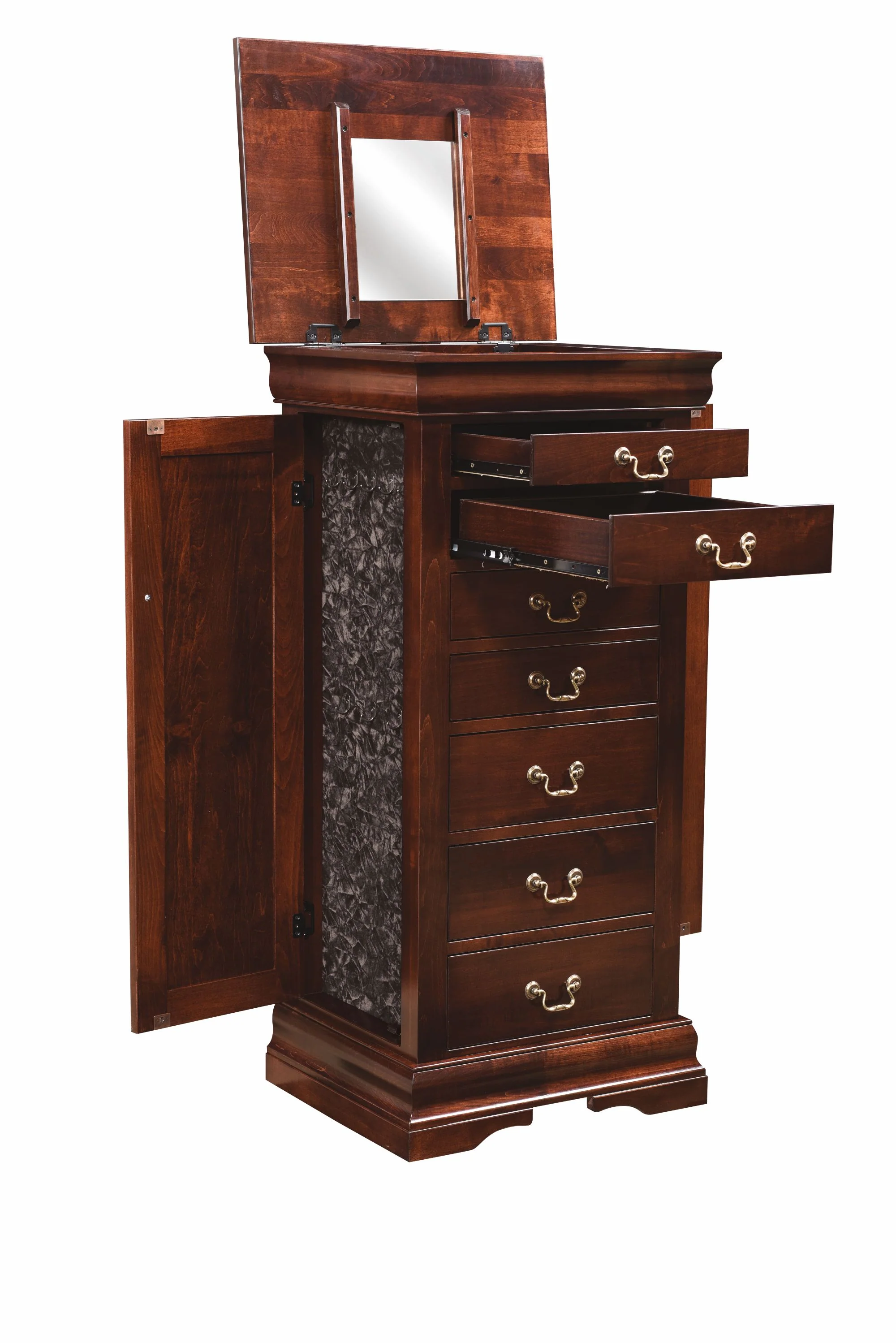 QW Amish Louis Phillipe Jewelry Armoire - Image 2