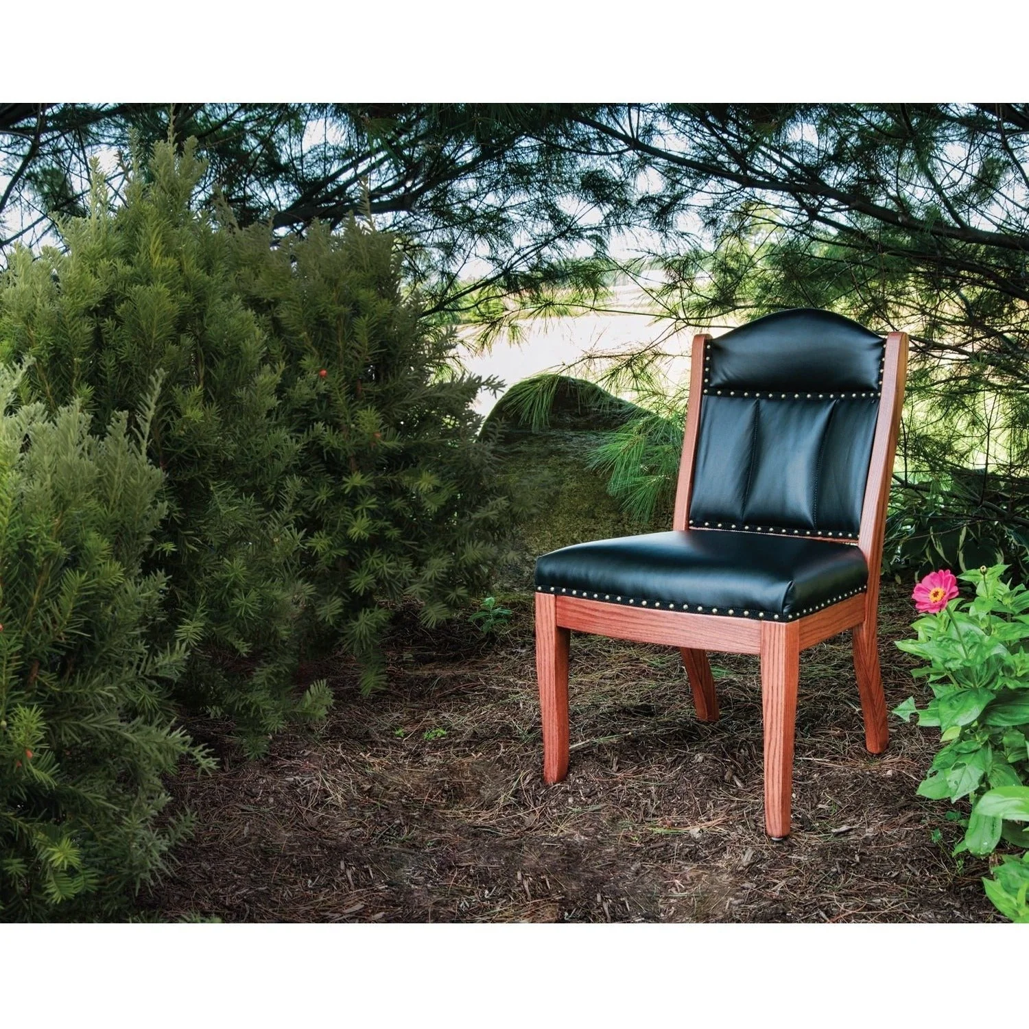 QW Amish Buckeye Low Back Client Side Chair - Image 3