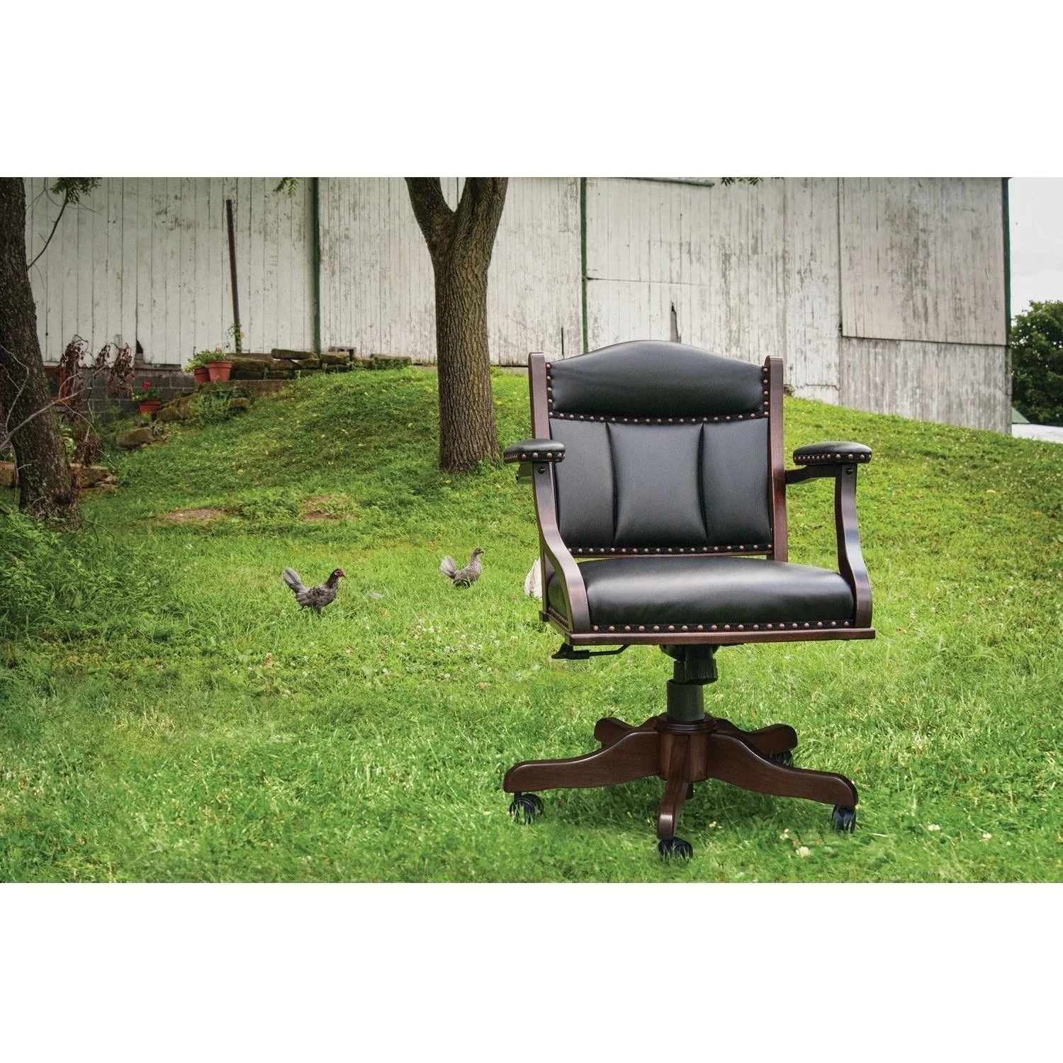 QW Amish Buckeye Low Back Desk Chair - Image 4