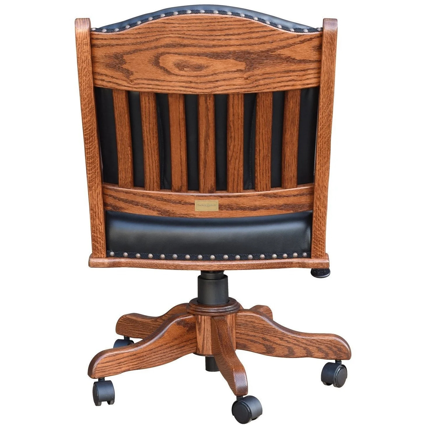 QW Amish Buckeye Low Back Side Desk Chair - Image 3