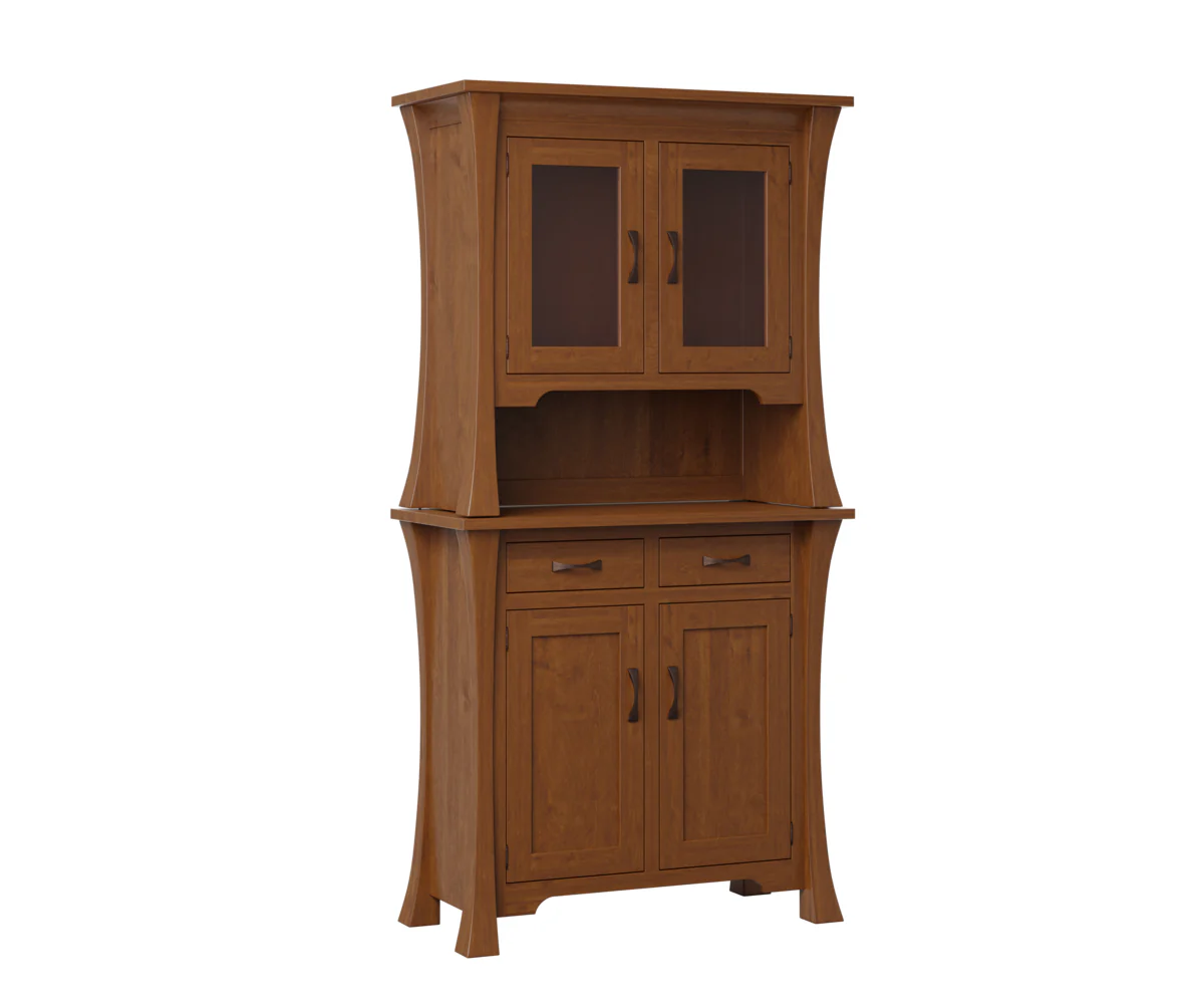 QW Amish Lyndon 2 Door Hutch and Buffet - Image 2
