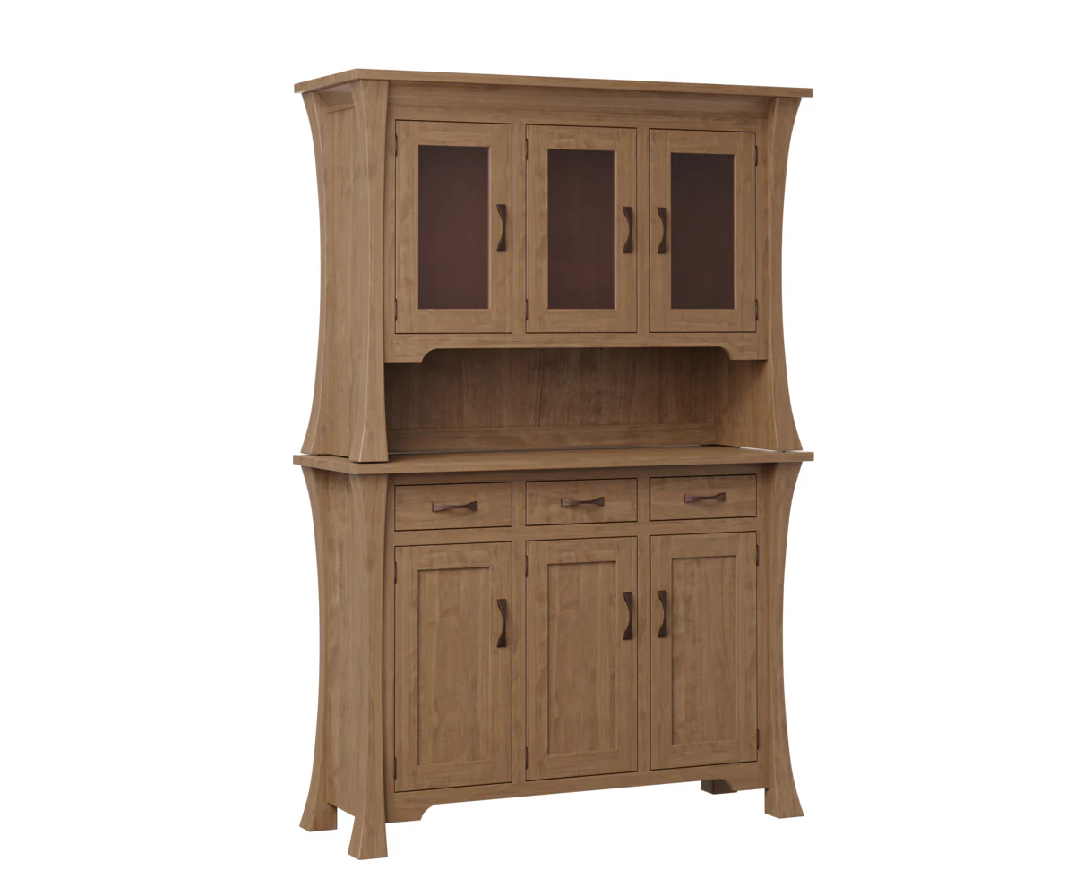 QW Amish Lyndon 3 Door Hutch and Buffet - Image 2