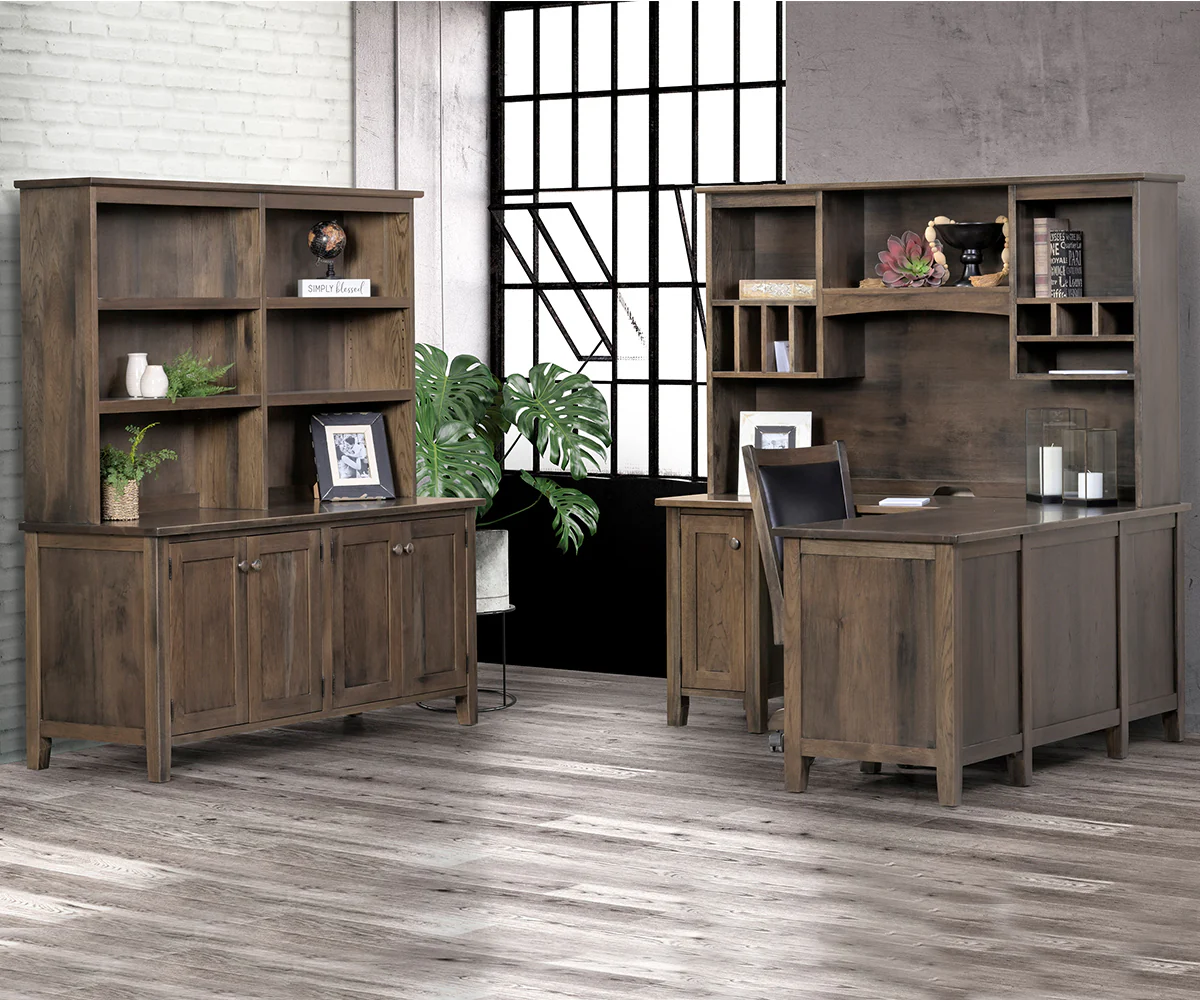 QW Amish Manhattan Corner Desk & Optional Hutch - Image 3