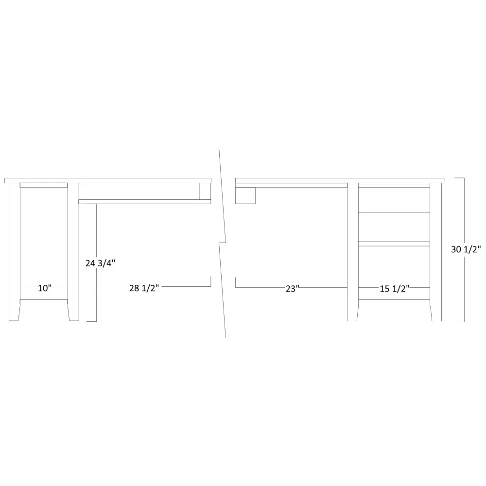 QW Amish Manhattan Corner Desk & Optional Hutch - Image 4