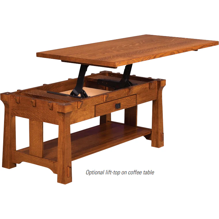 QW Amish Manitoba Coffee Table w/ Optional Lift Top - Image 3