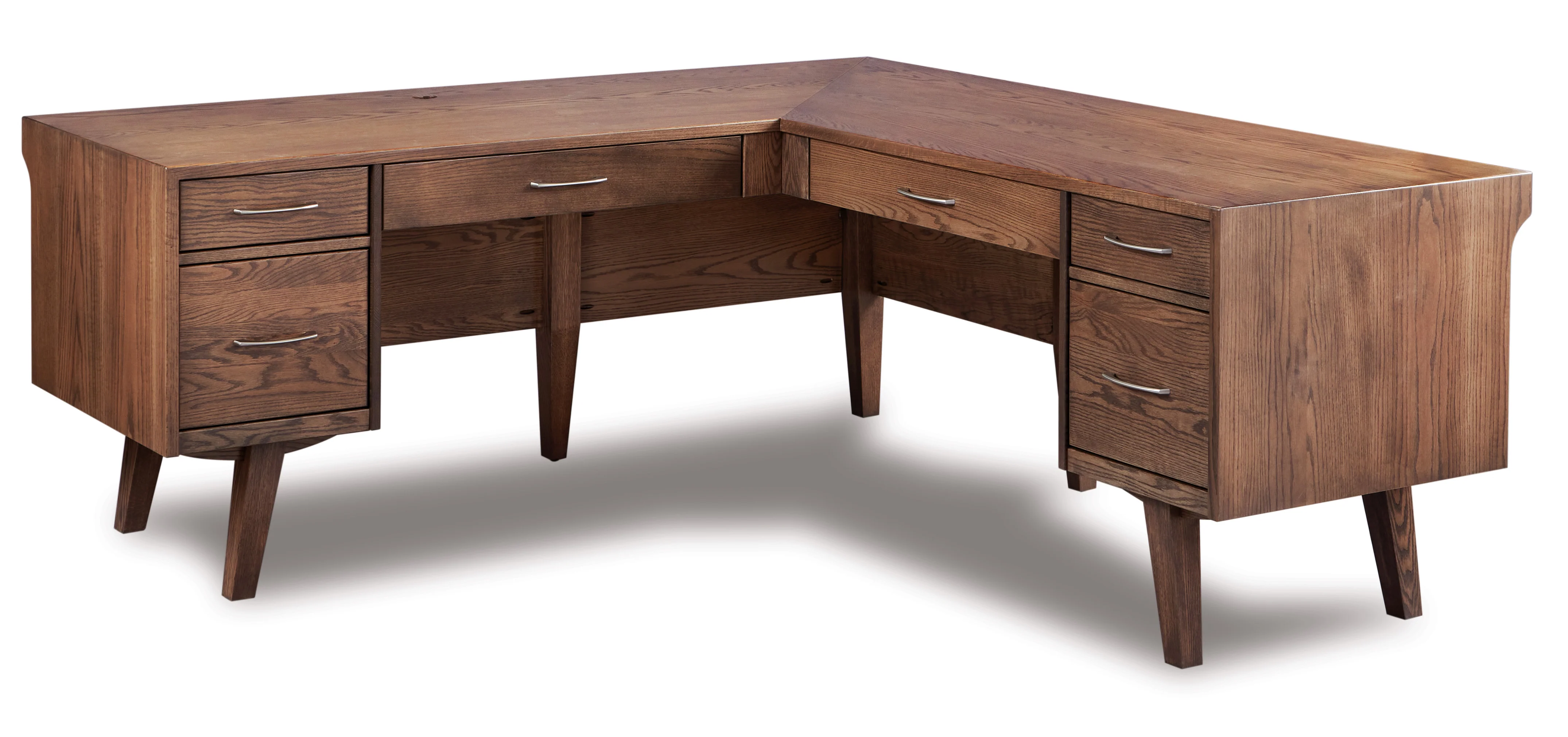 QW Amish Marina L-Shape Desk with Optional Hutch - Image 2