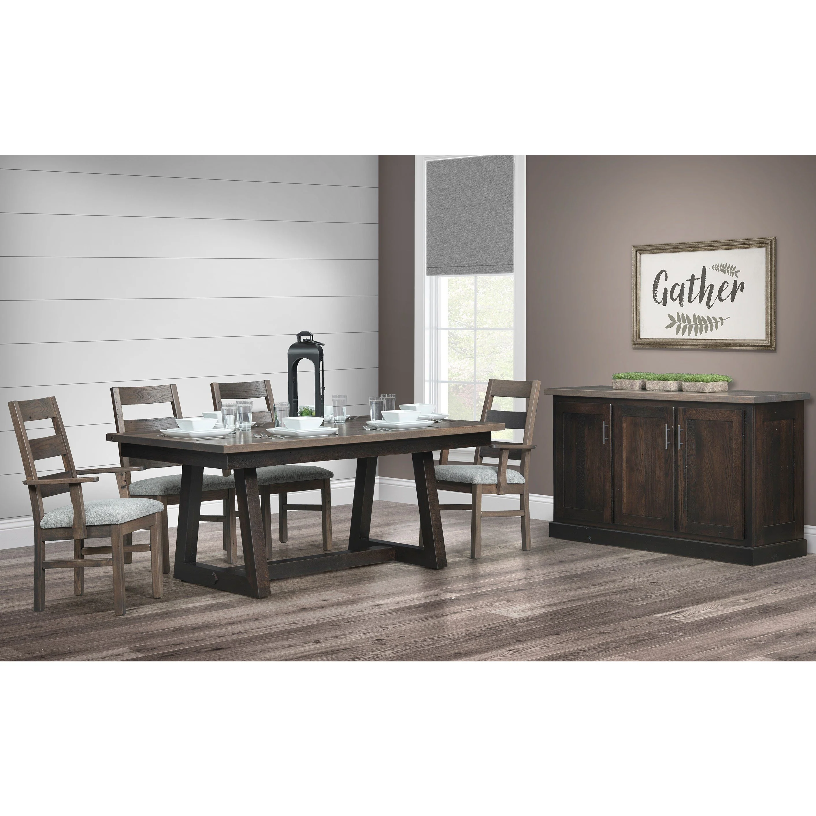 QW Amish Marlow Reclaimed Barnwood 7pc Set - Image 2