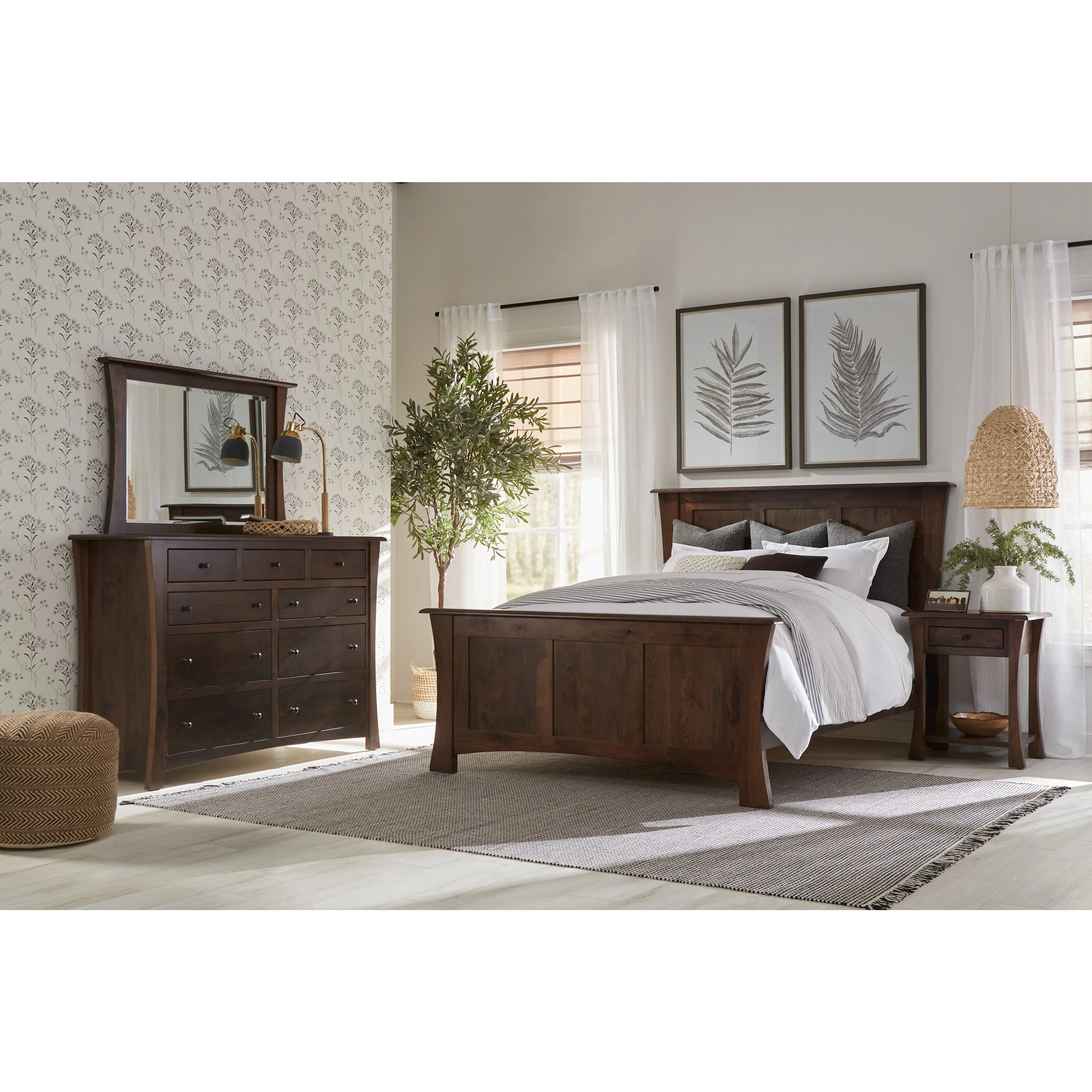 QW Amish Matison 9 Drawer Dresser with Beveled Mirror - Image 5