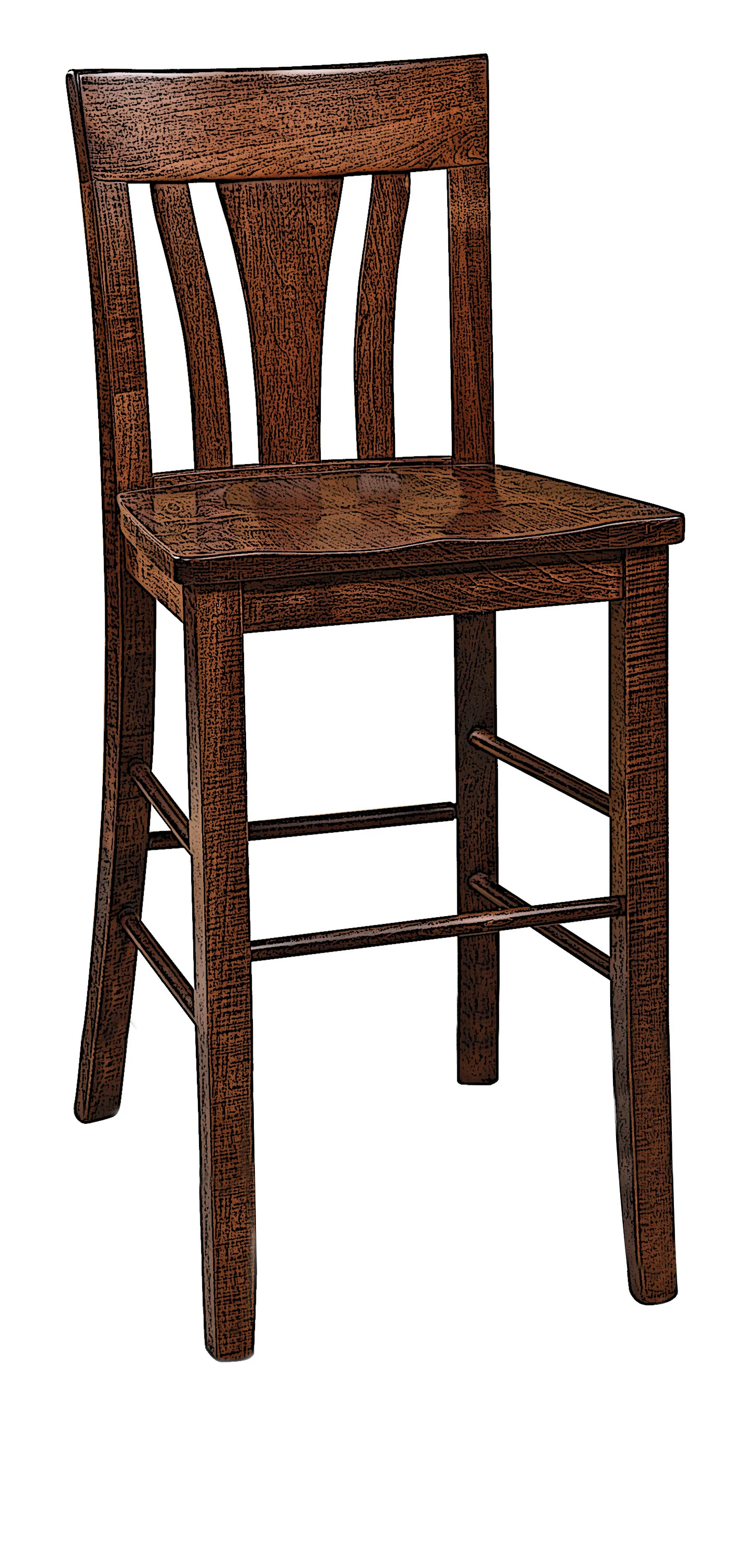 QW Amish Metro Bar Chair - Image 2