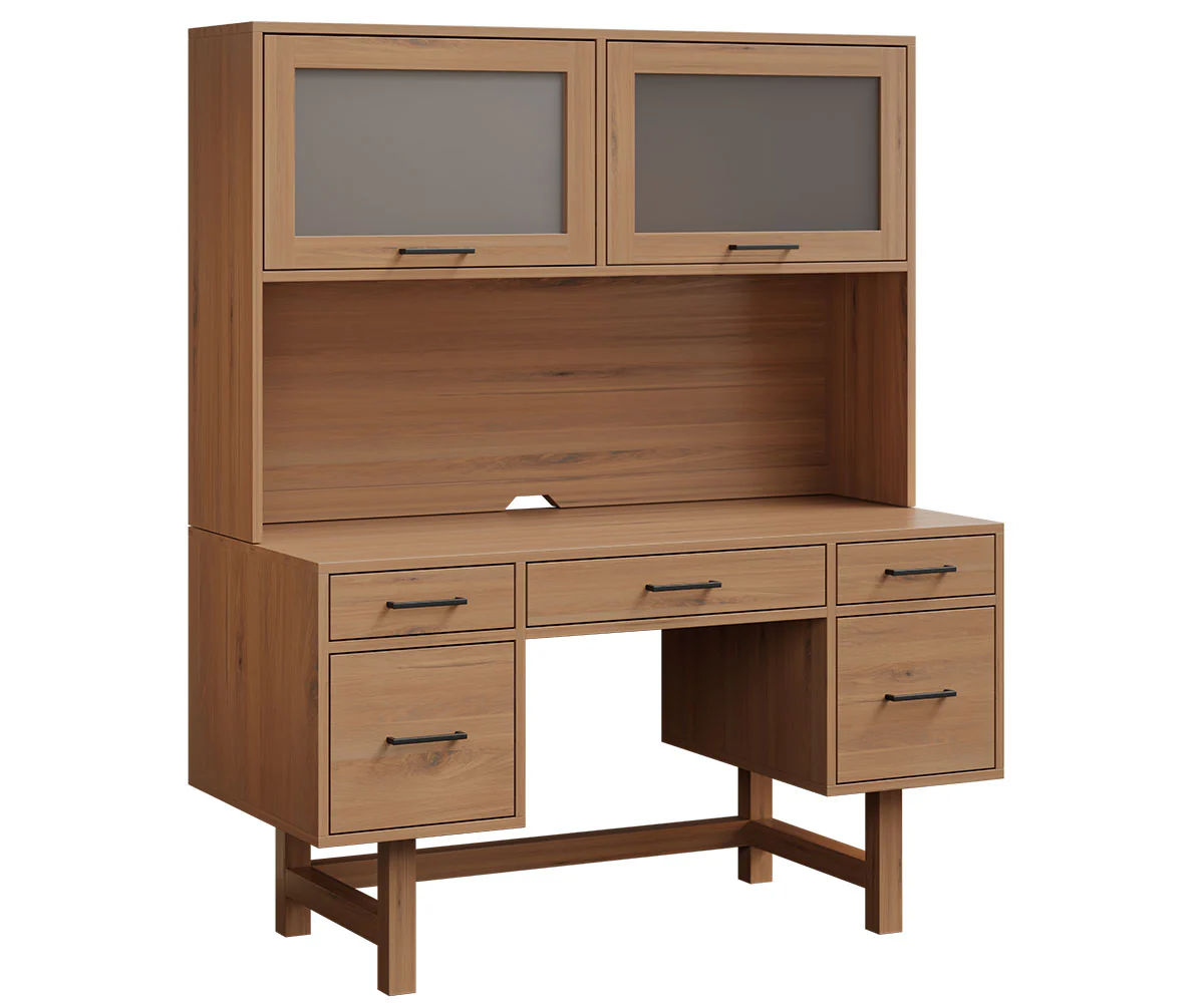 QW Amish Mid Century Desk w/ Optional Hutch