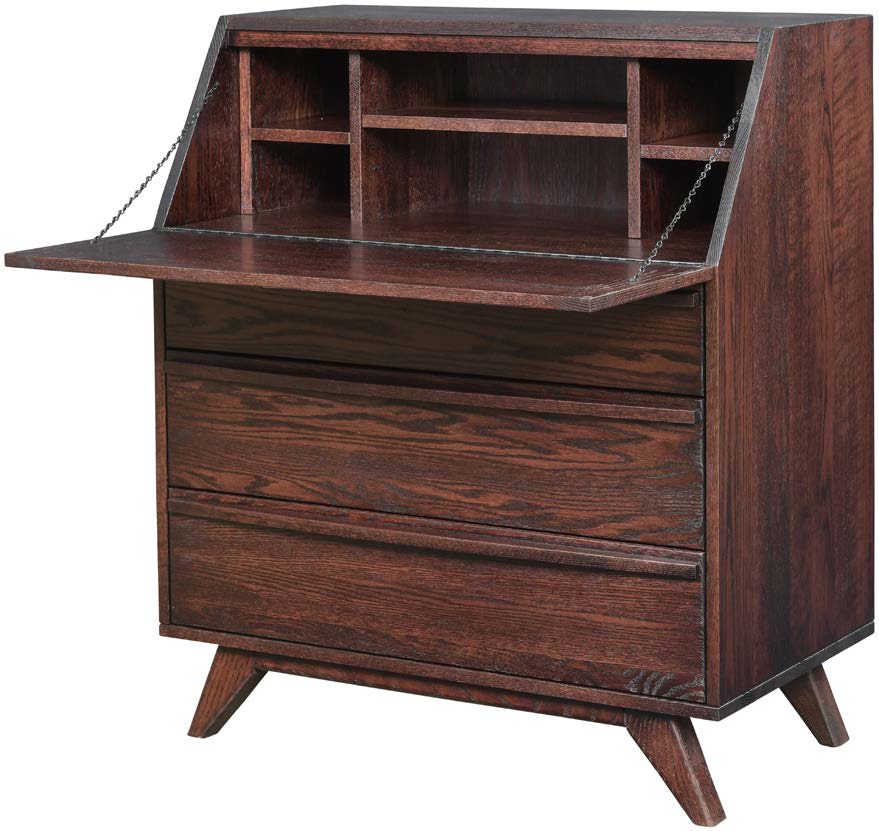 QW Amish 2030-B Mid Century Secretary Desk - Image 2