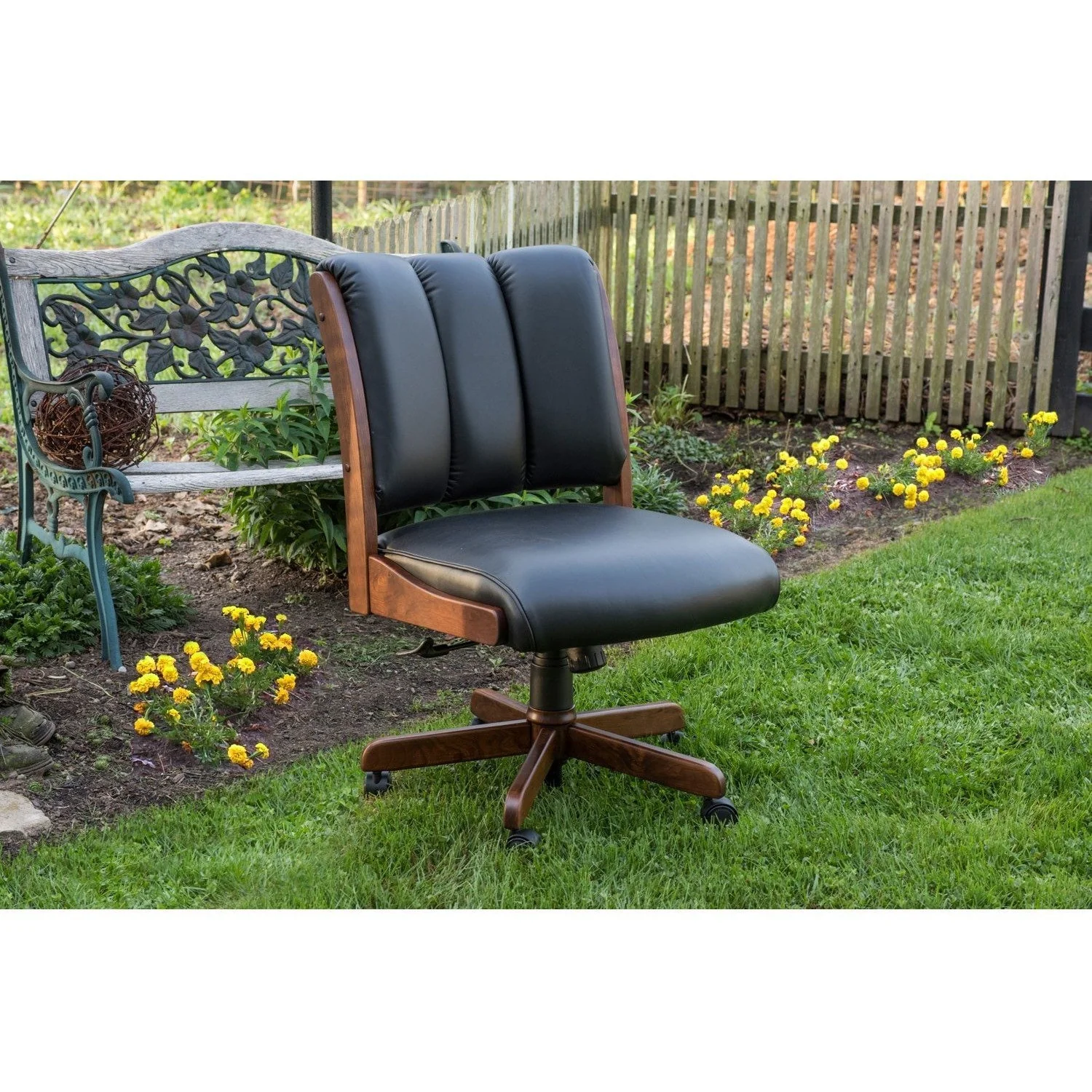 QW Amish Midland Side Desk Chair - Image 4