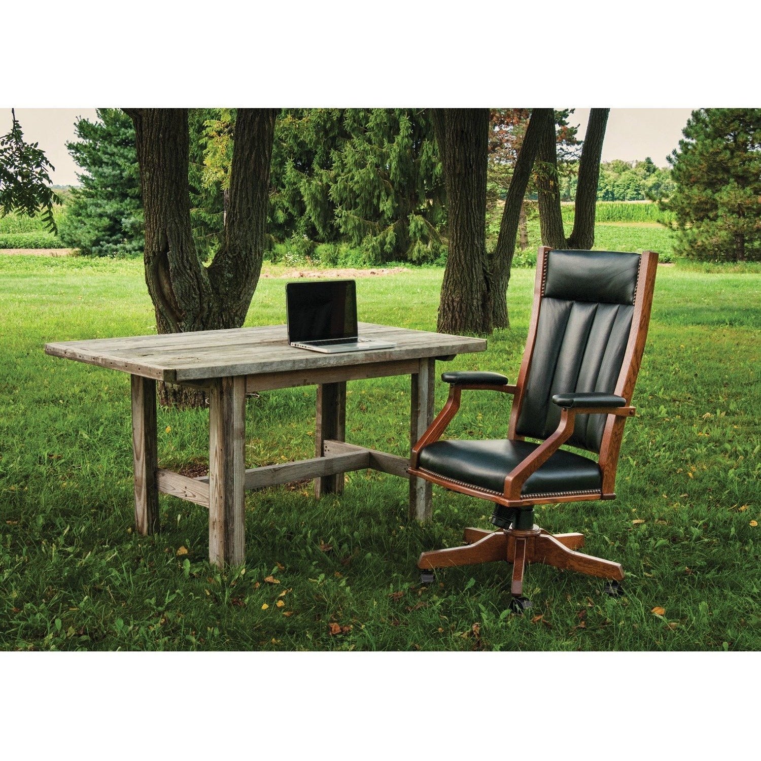 QW Amish Mission Desk Chair - Image 4