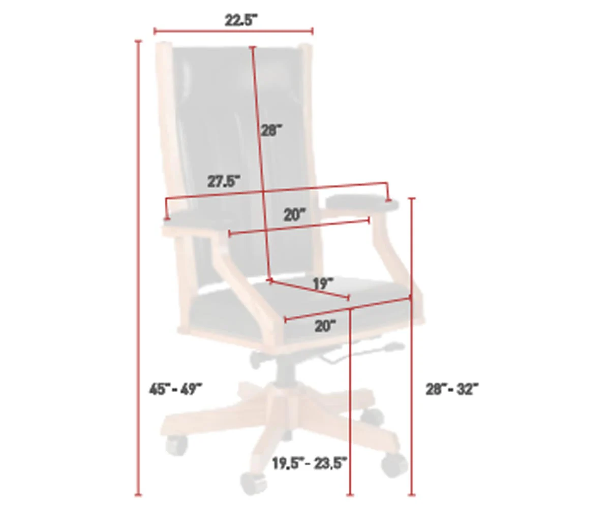 QW Amish Mission Desk Chair - Image 5