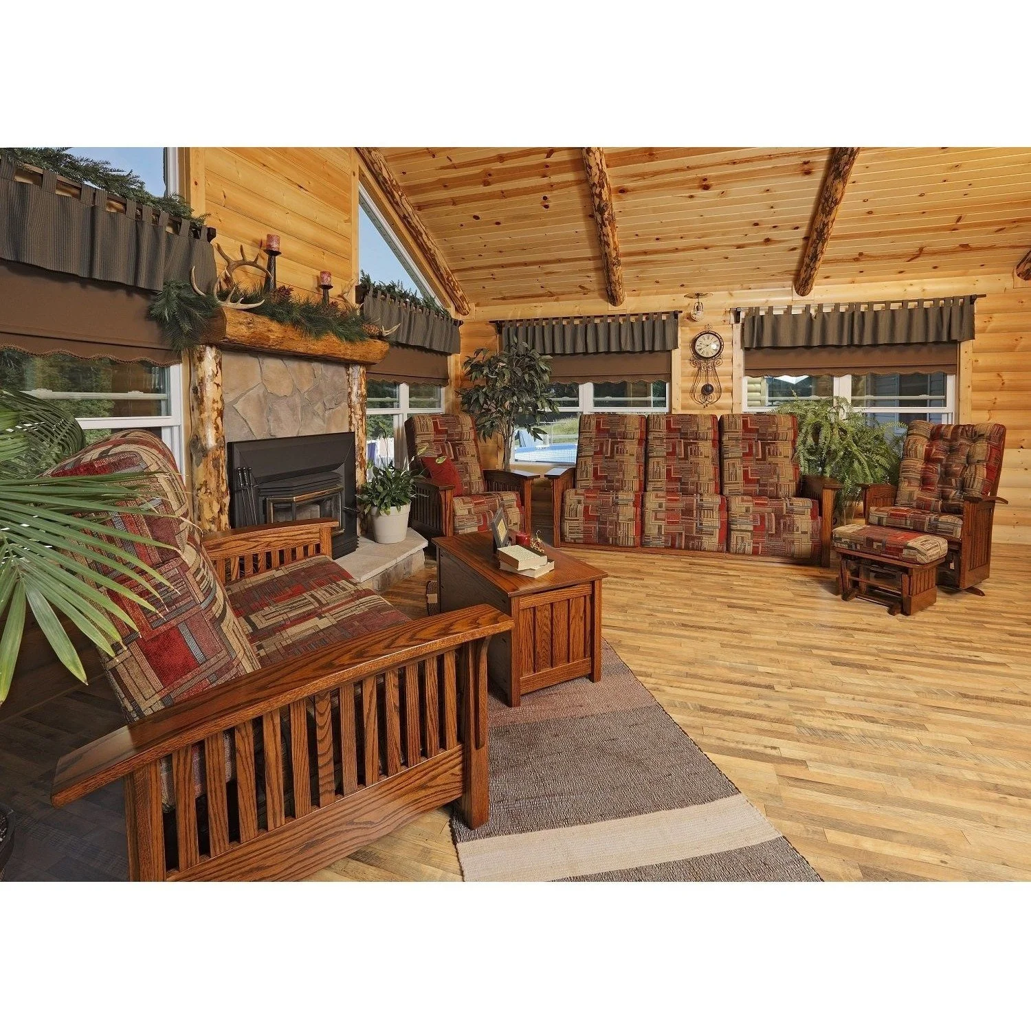 QW Amish Mission Wall Hugger Reclining Loveseat - Image 5