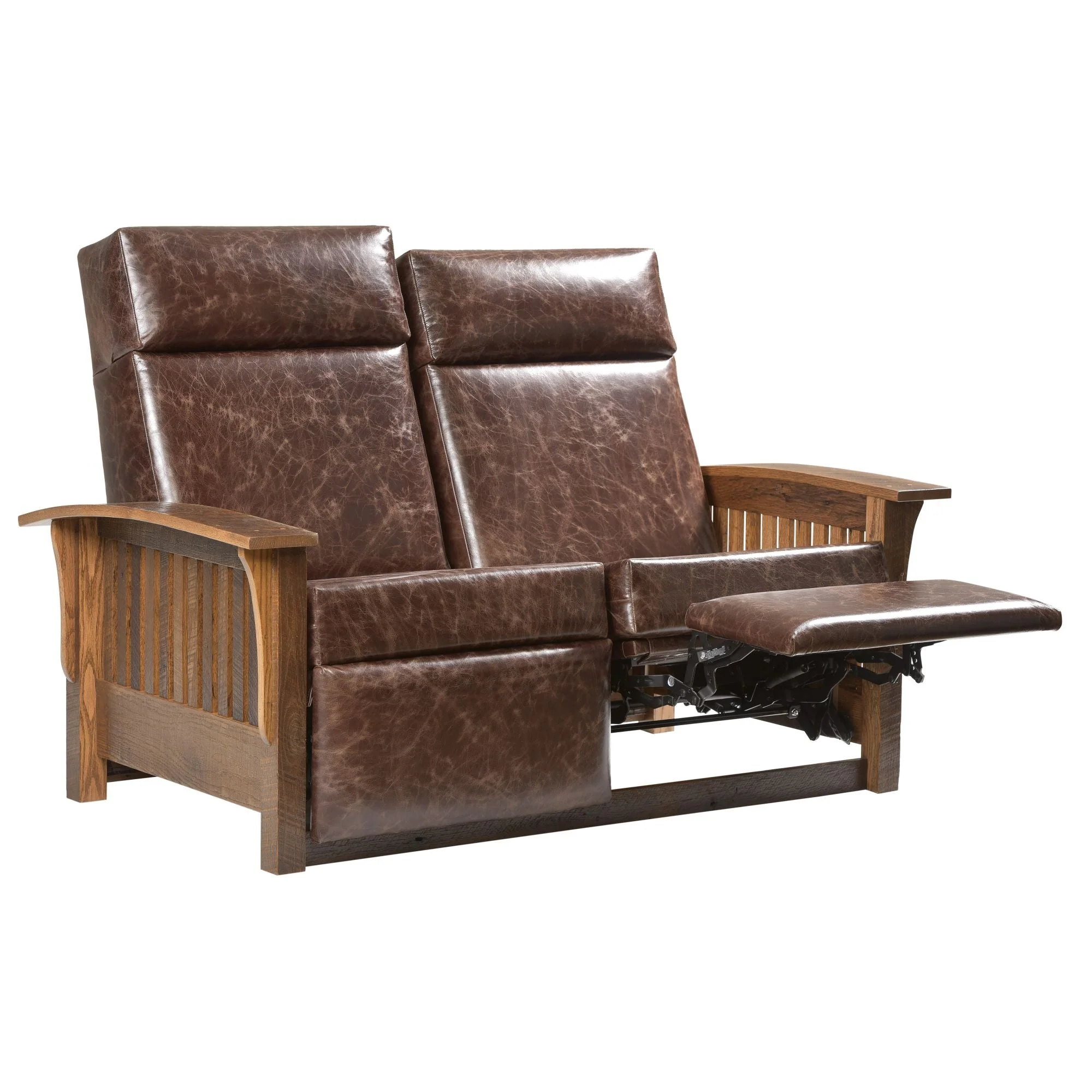 QW Amish Mission Wall Hugger Reclining Loveseat - Image 7