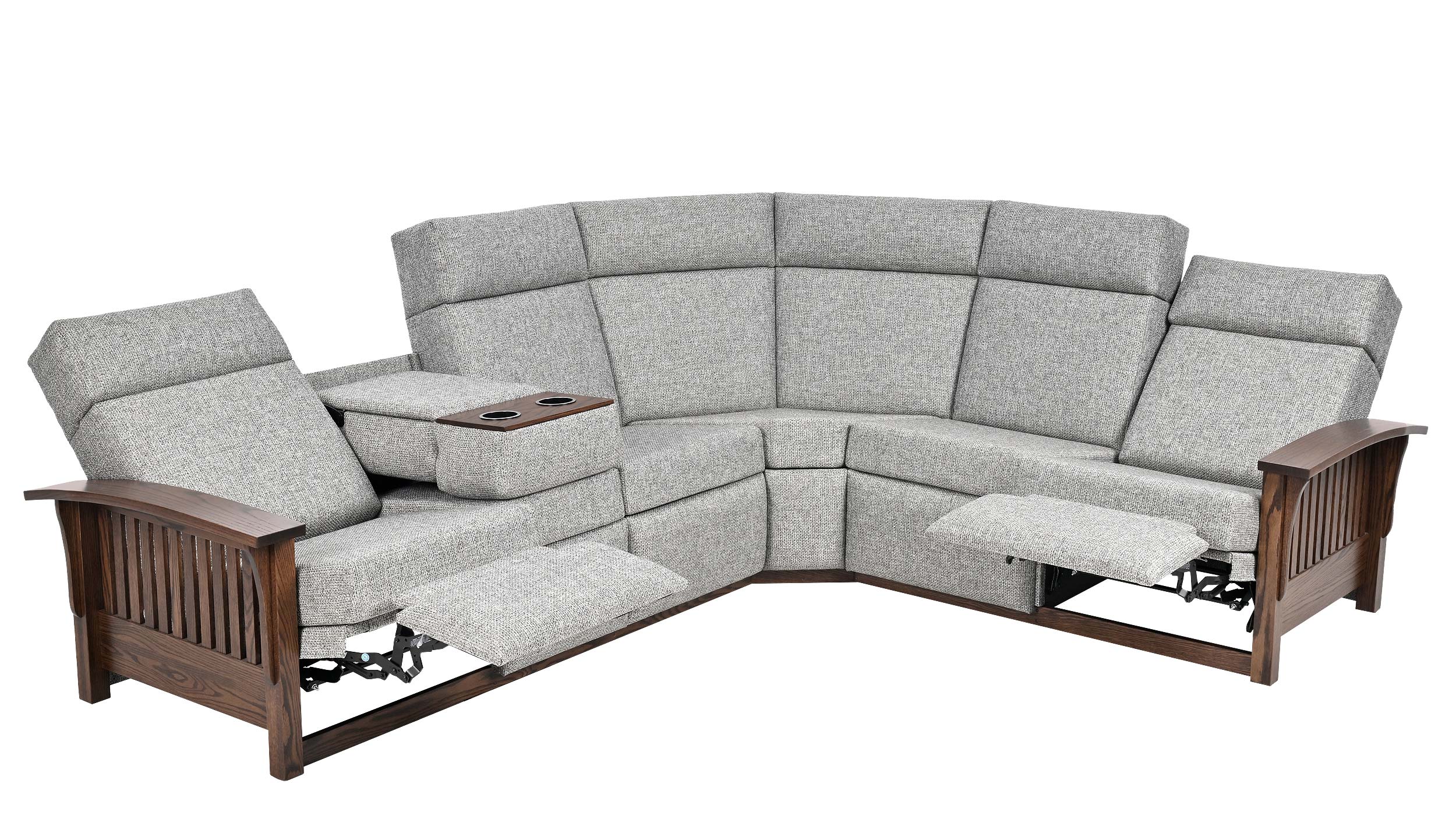 QW Amish Mission Reclining Sectional - Image 2