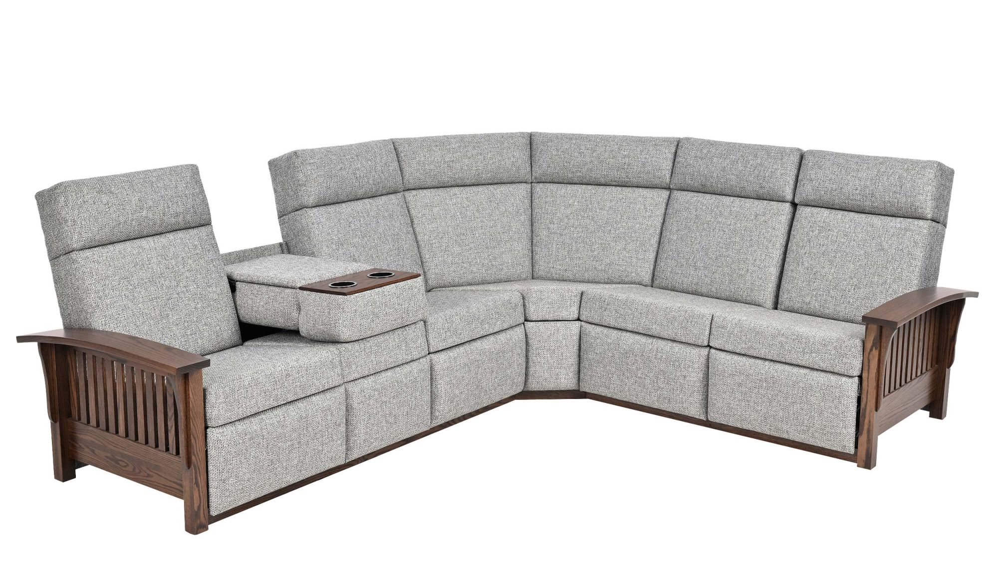 QW Amish Mission Reclining Sectional - Image 3