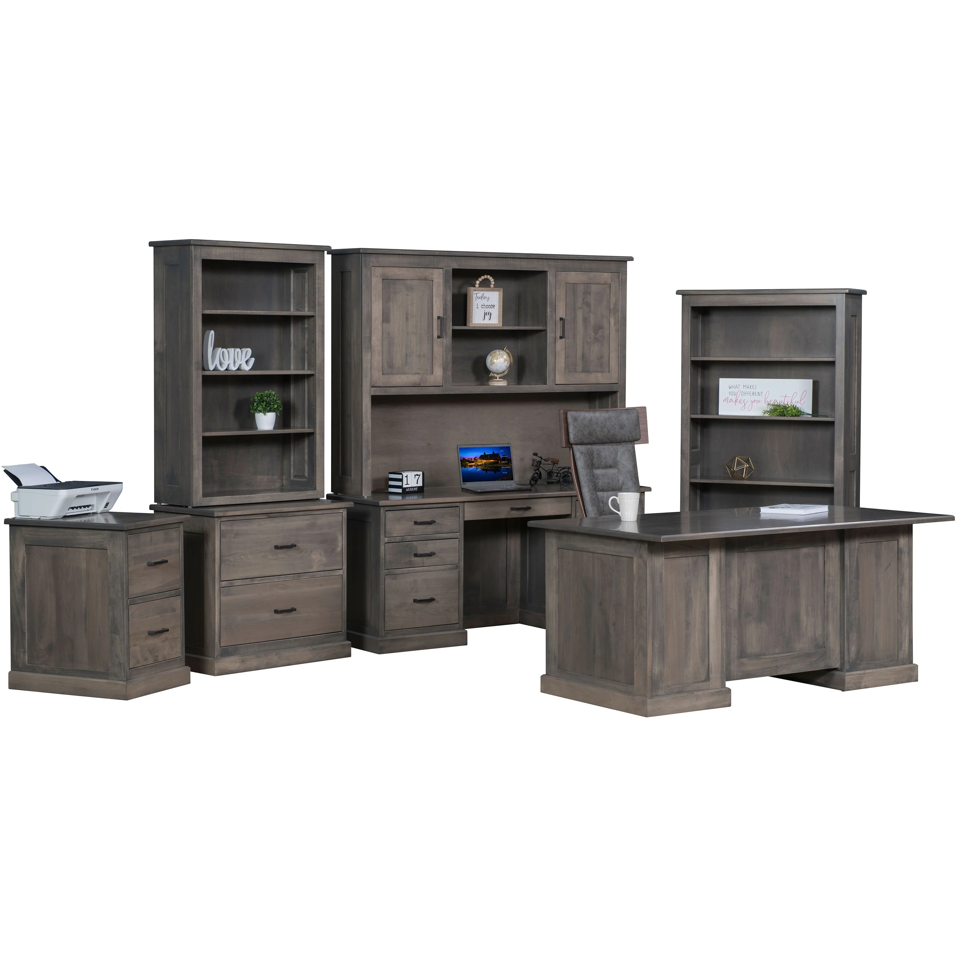 QW Amish Modern Desk with Optional Hutch - Image 3