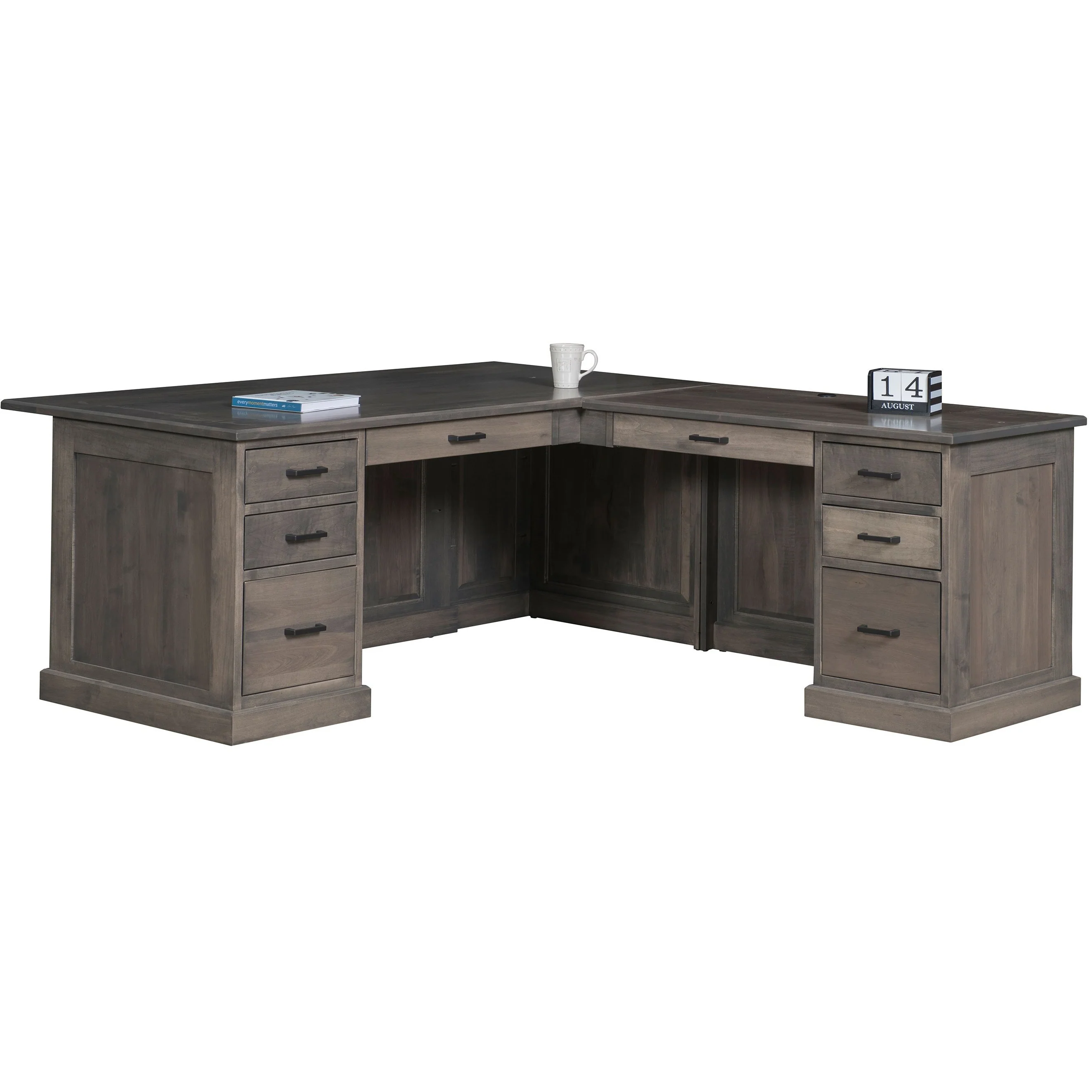 QW Amish Modern L-Shape Desk with Optional Hutch - Image 2