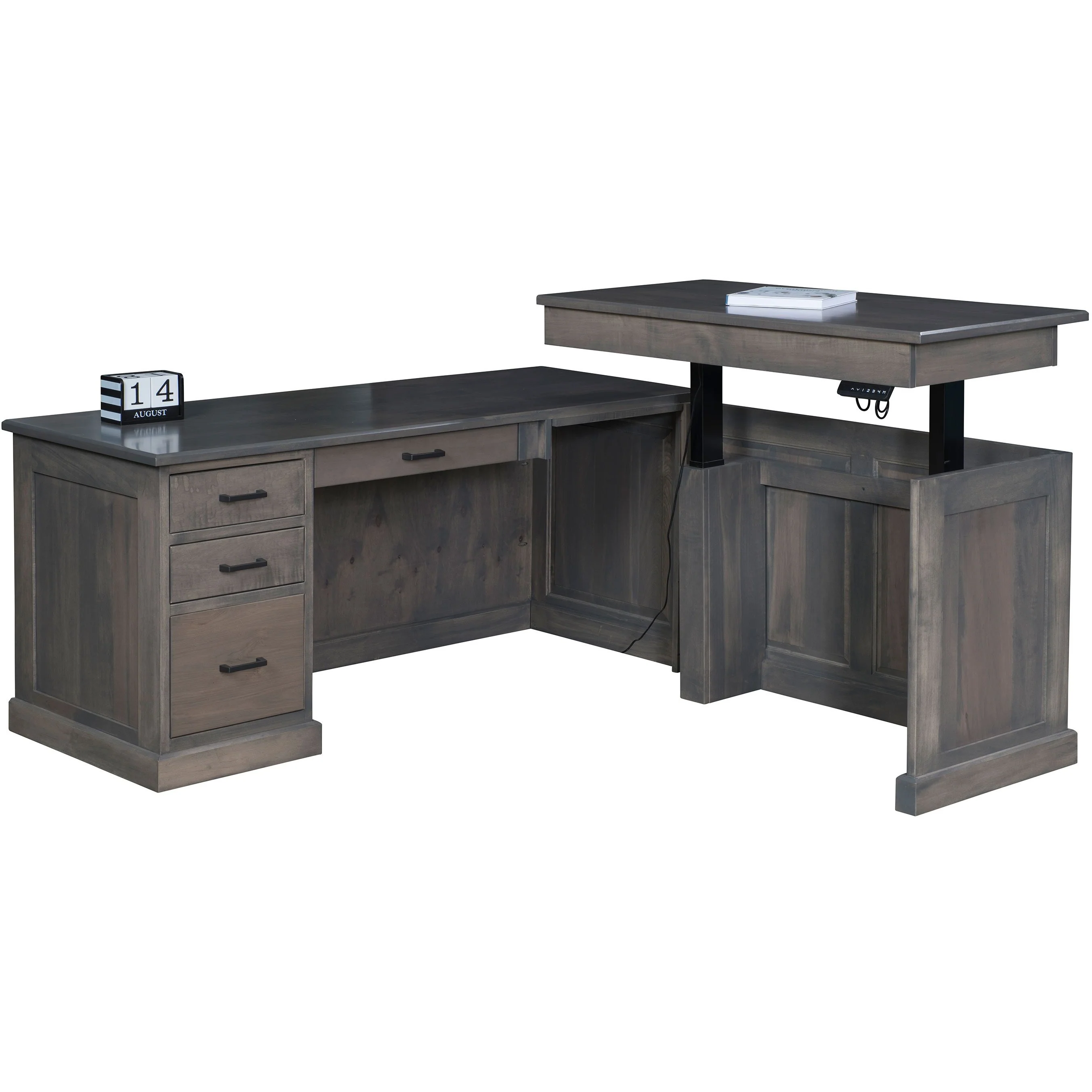 QW Amish Modern L-Shape w/ Lift Return & Optional Hutch - Image 3