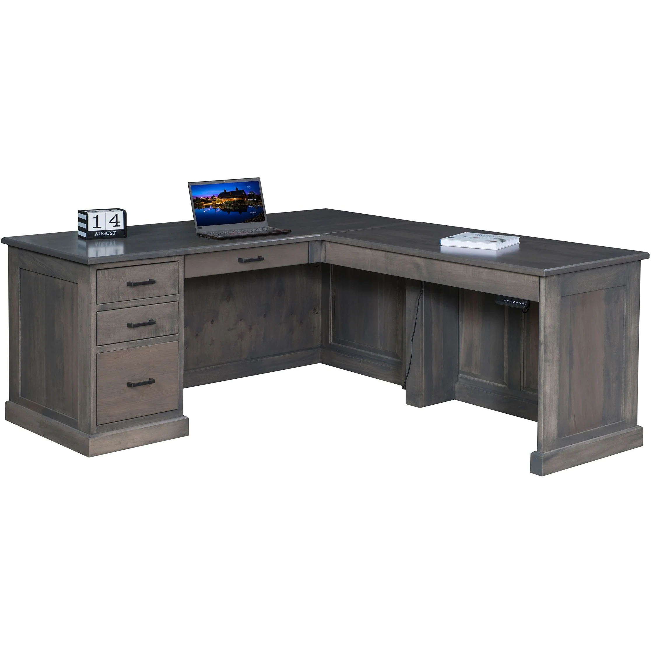 QW Amish Modern L-Shape w/ Lift Return & Optional Hutch - Image 6