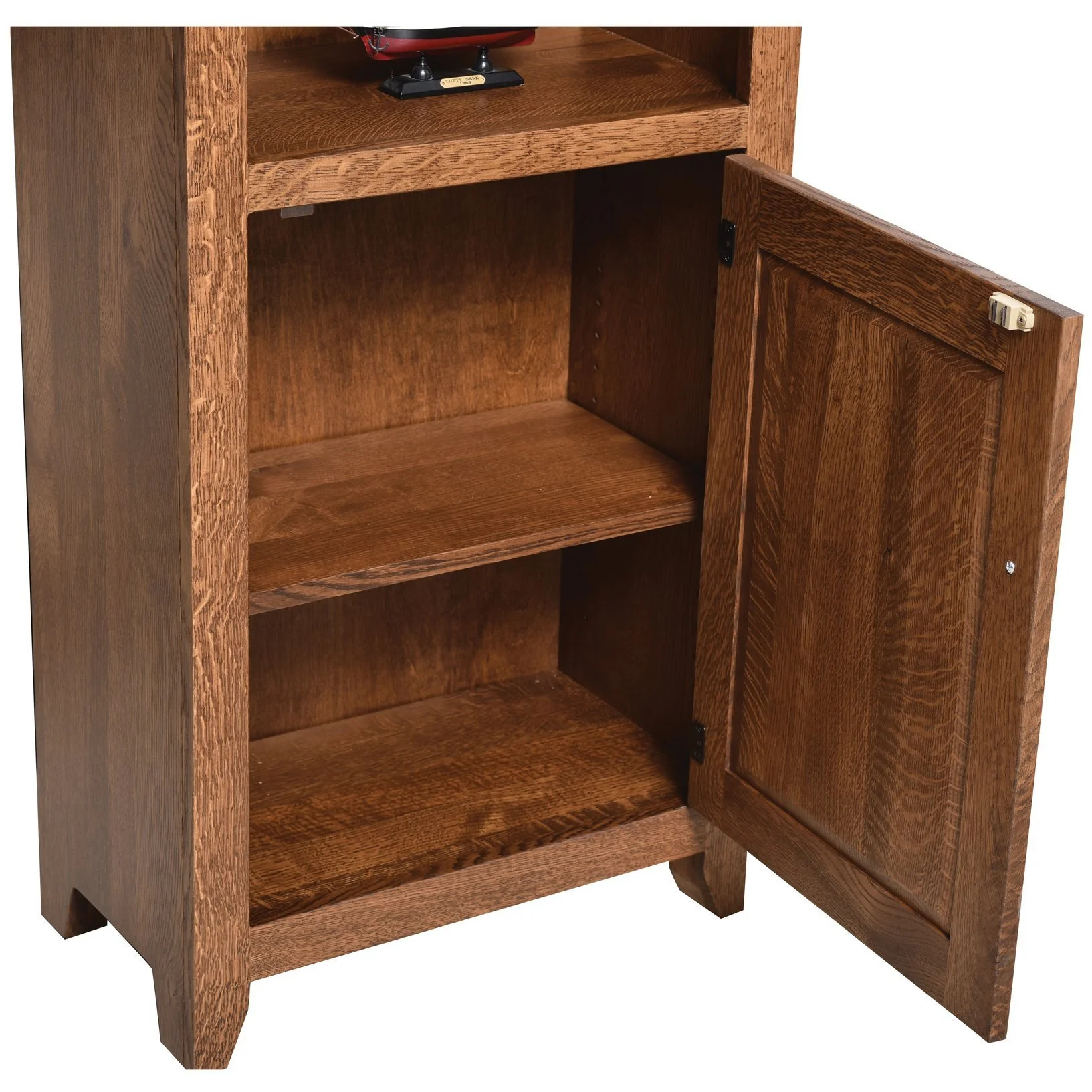 QW Amish Modern Mission Bookcase with Door 24"x72" - Image 2