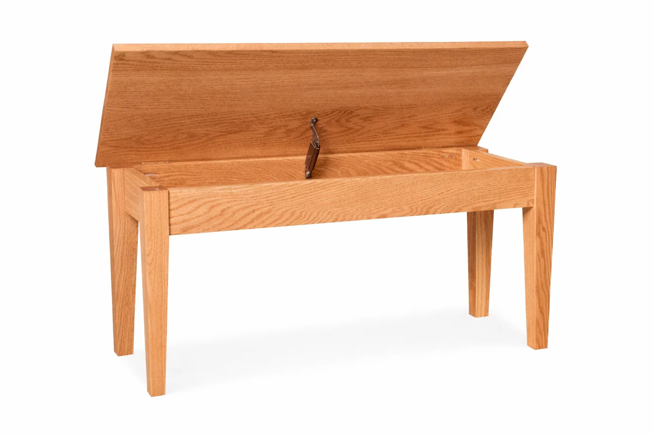 QW Amish Modern Shaker 3" Storage Bench (select size)