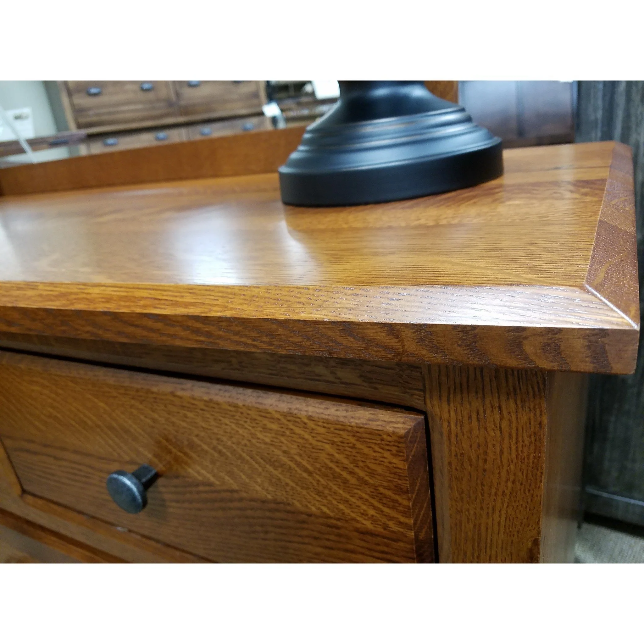 QW Amish Old World Mission Dresser with Mirror Option - Image 3
