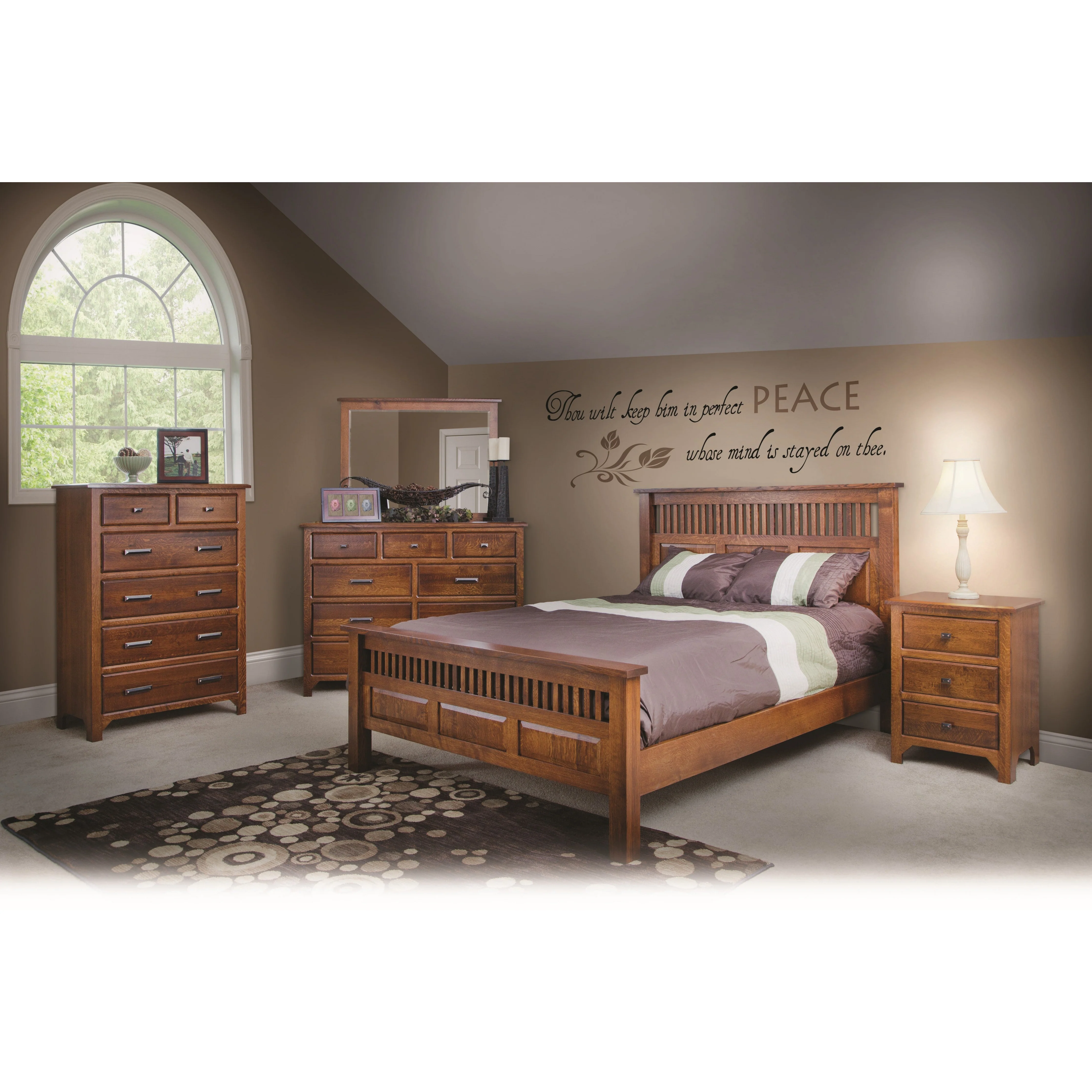 QW Amish Old World Mission Dresser with Mirror Option - Image 5