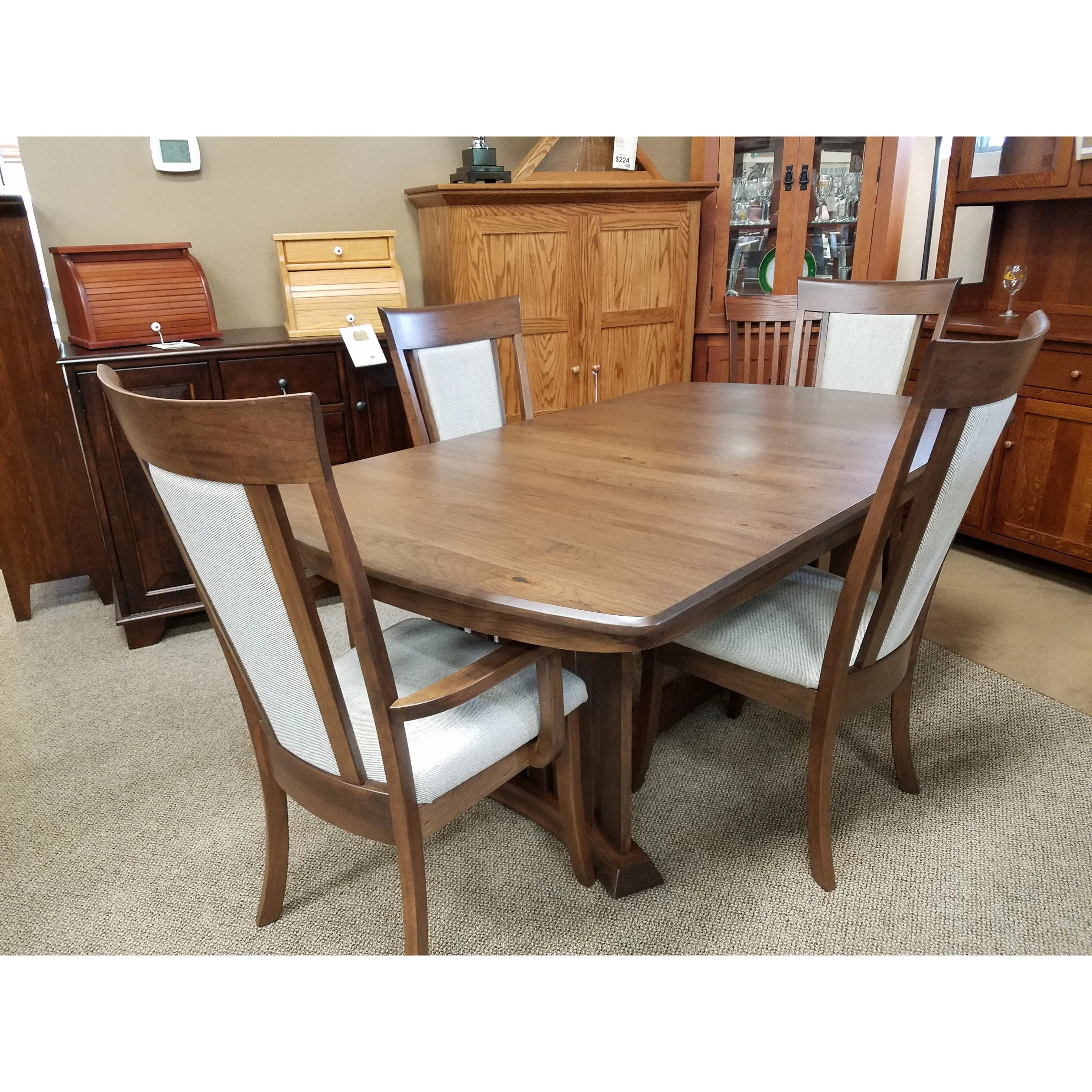 QW Amish OW Shaker with Fabric Back Side Chair - Image 3
