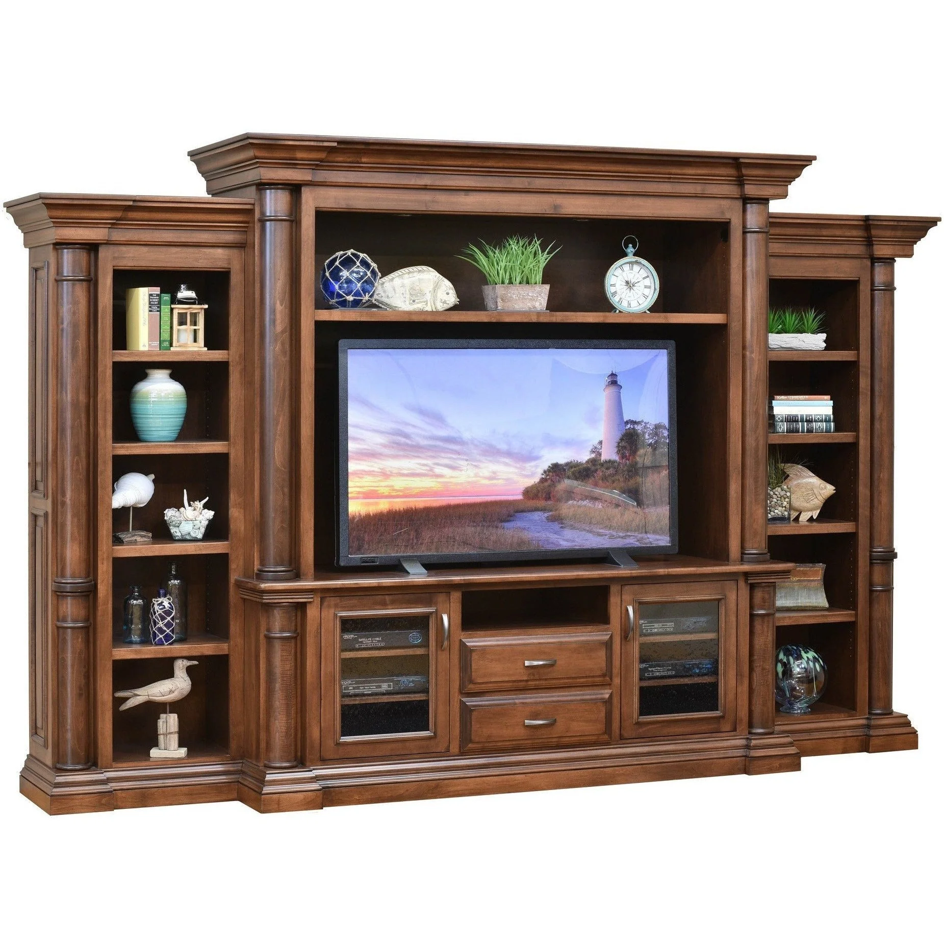 QW Amish Paris Entertainment 144" Wall Unit