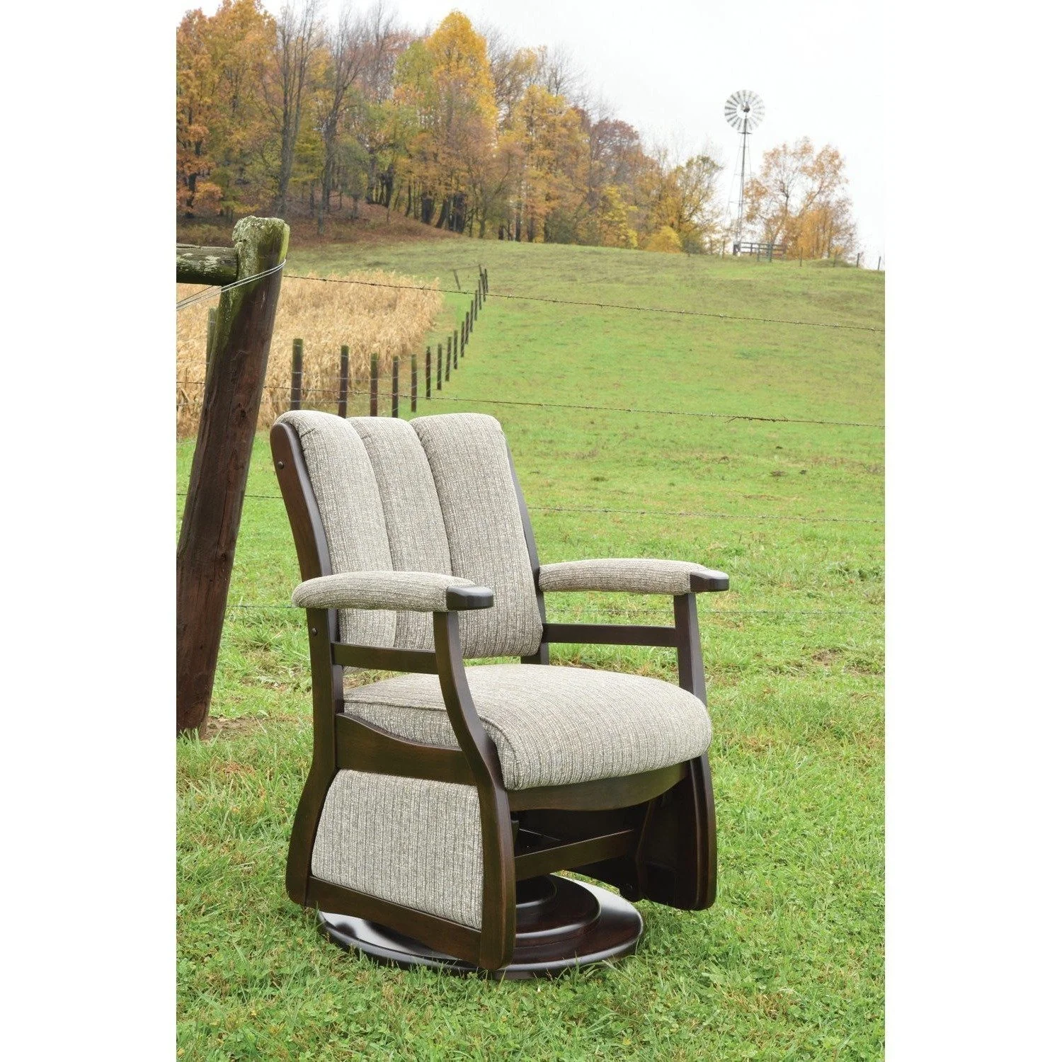 QW Amish Paris Low Back Swivel Glider - Image 4
