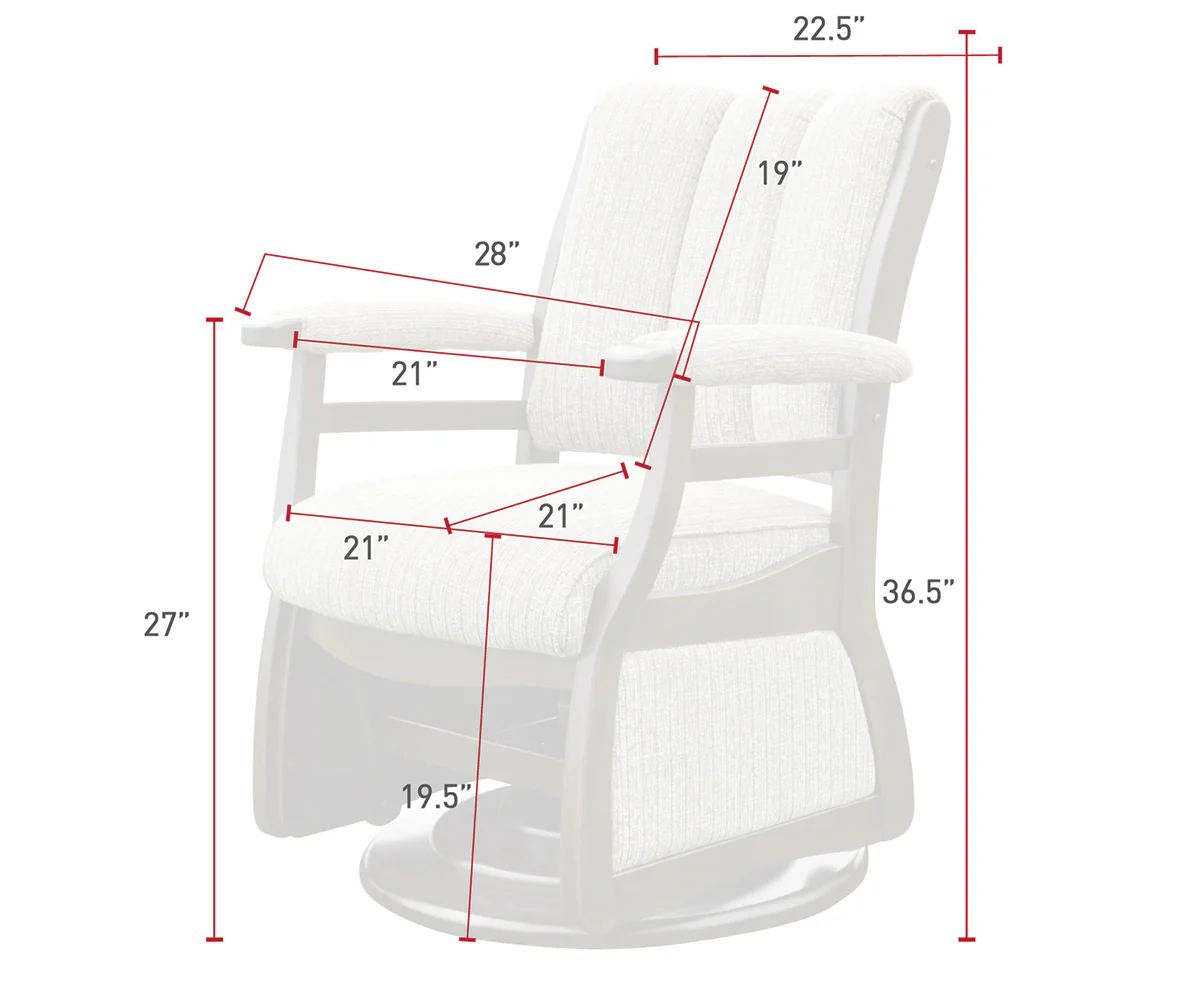 QW Amish Paris Low Back Swivel Glider - Image 5